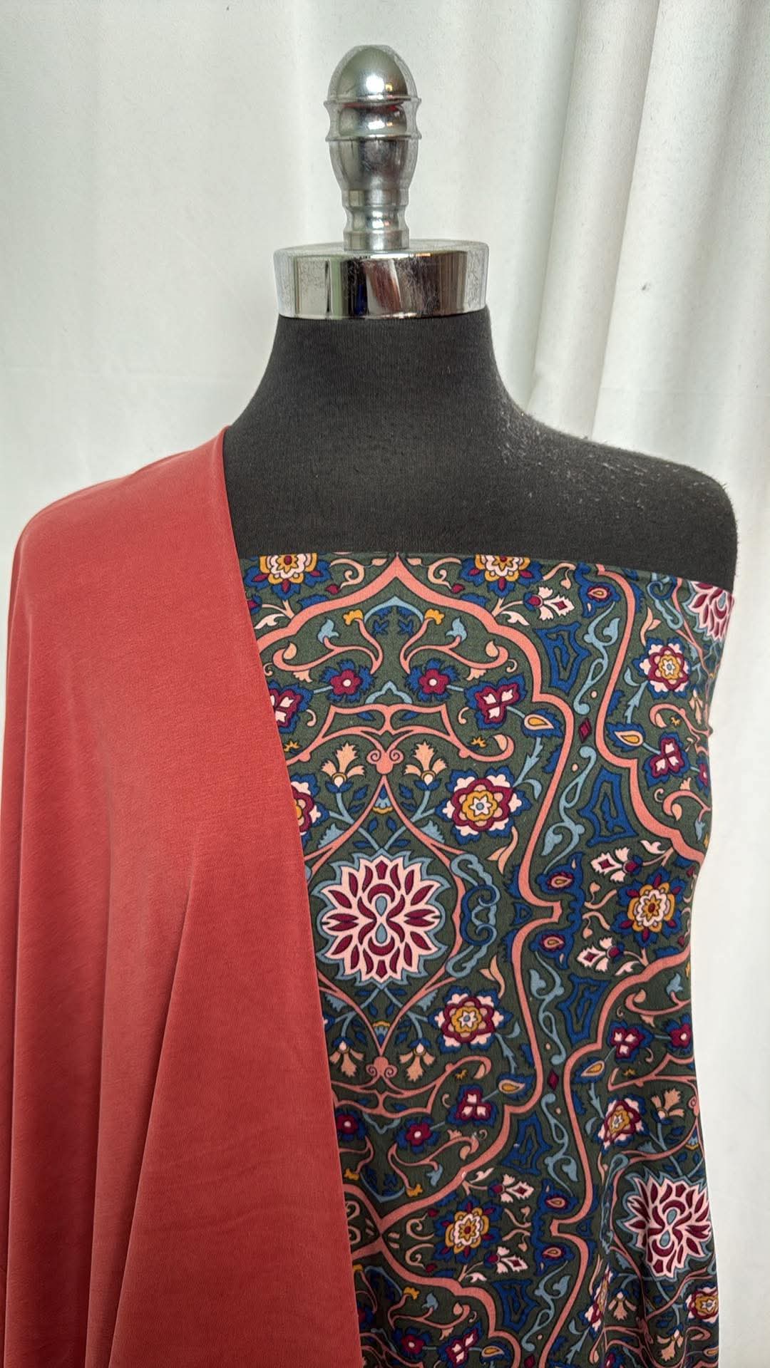 RED/BOHO BUNDLE : 2YD Red Cupro & 2YD Boho DBP : A31067