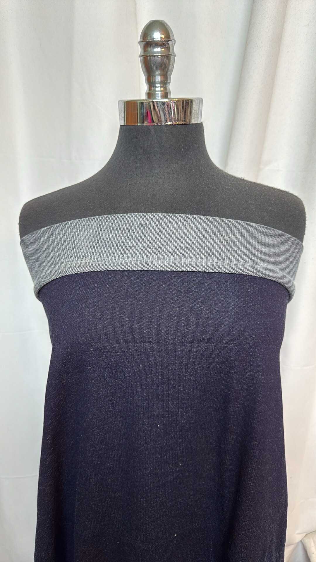 Navy - 100% Cotton French Terry - 2 Yard Cut