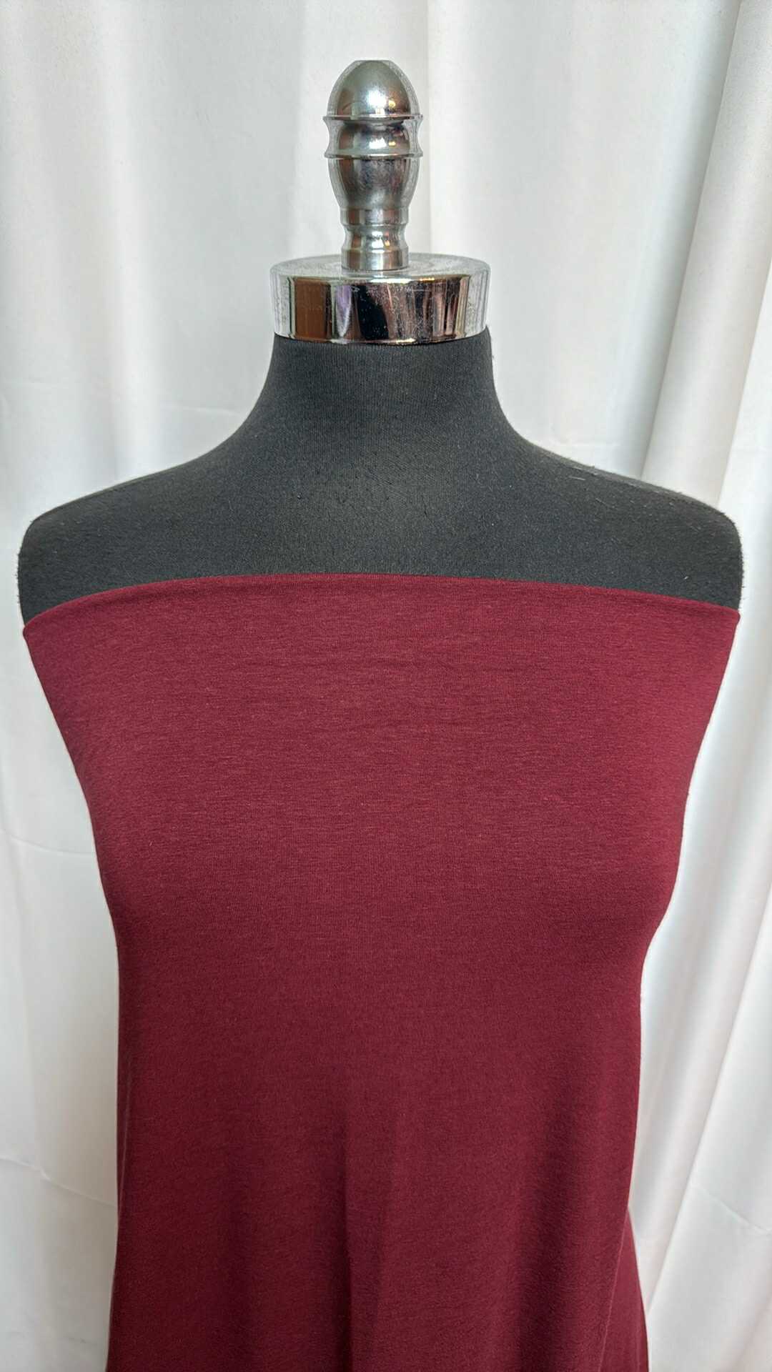 Burgundy - Bamboo/Cotton/Spandex - 3 Yard Cut
