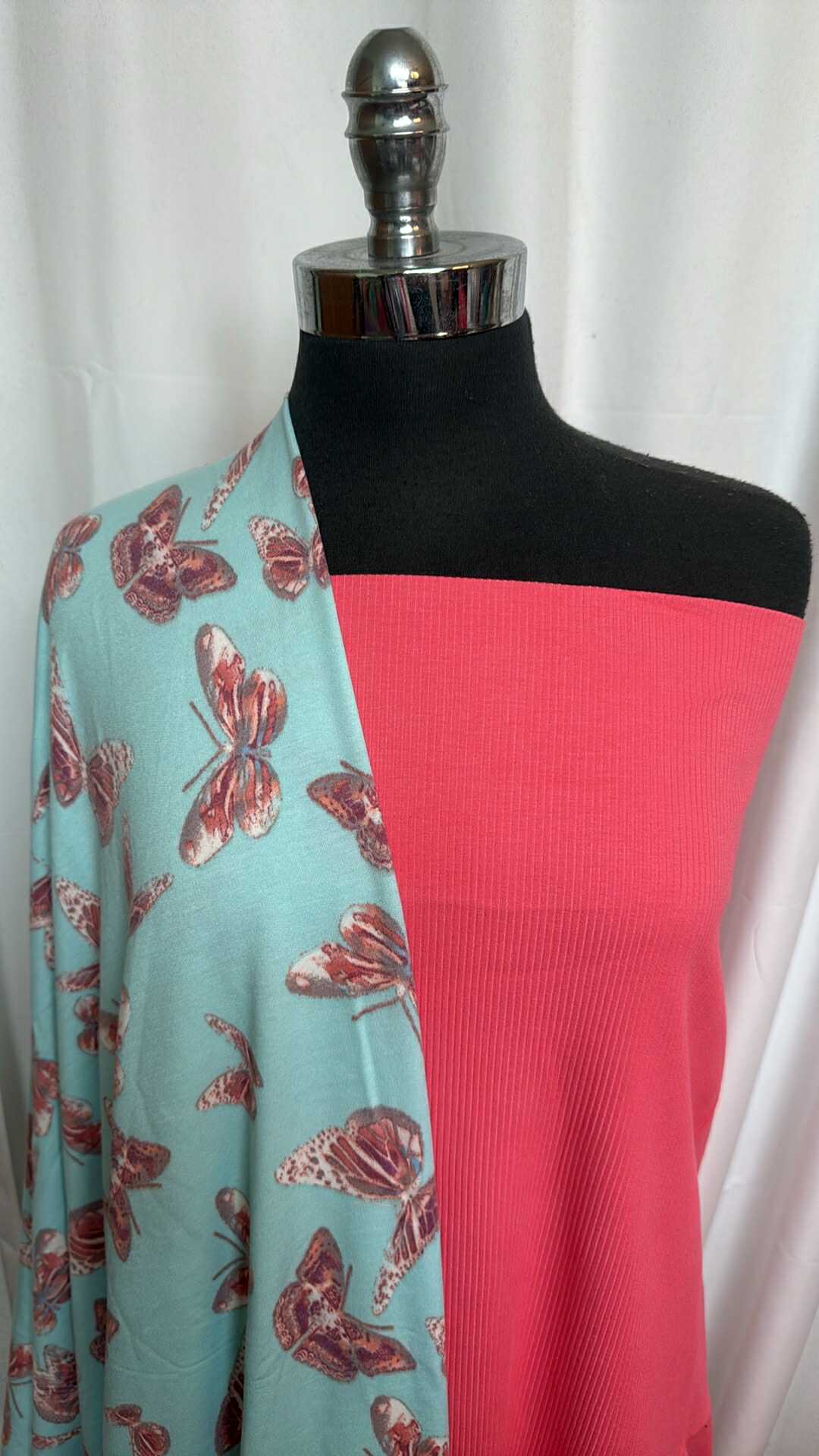 CORAL/BUTTERFLY BUNDLE : 2YD Butterfly PRS FT & 2YD Coral Heavy C/S Rib : A28560