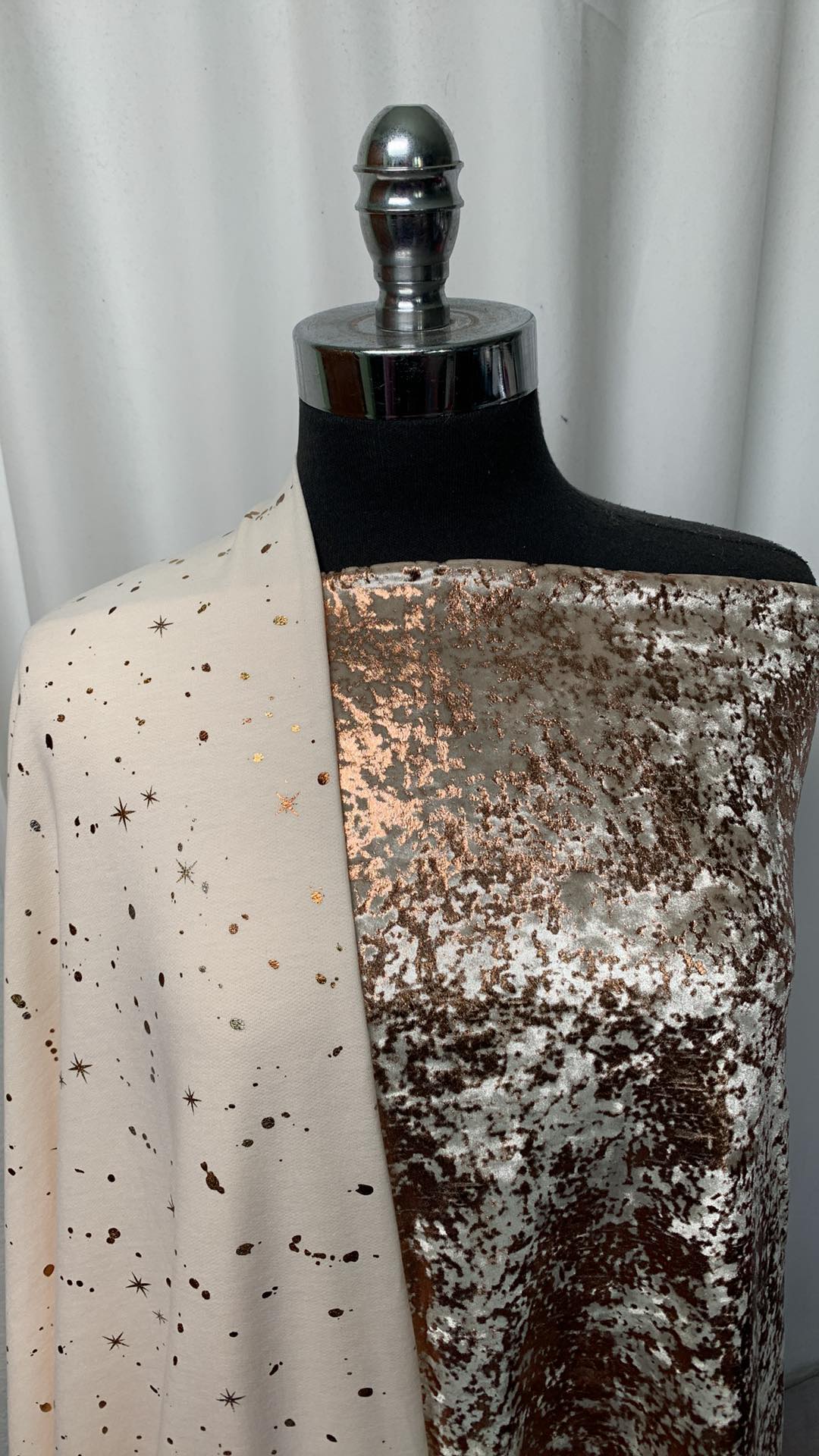 FOIL VELVET BUNDLE : 2YD Foil Velvet & 1.5YD Foil Stars PRS FT : A1680