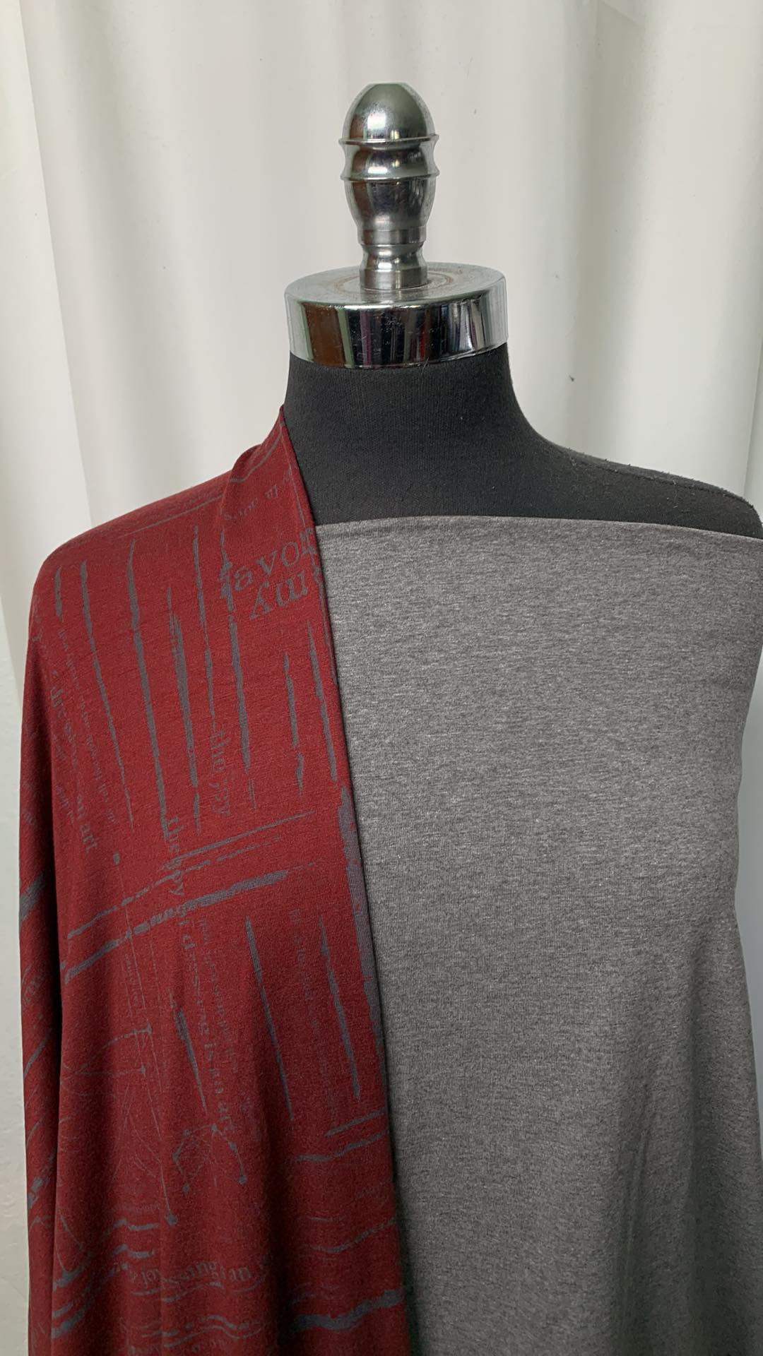 JOY OF DRESSING/GREY BUNDLE : 2YD Joy of Dressing Burnout Bamboo/Poly & 2YD Grey C/P : A1692