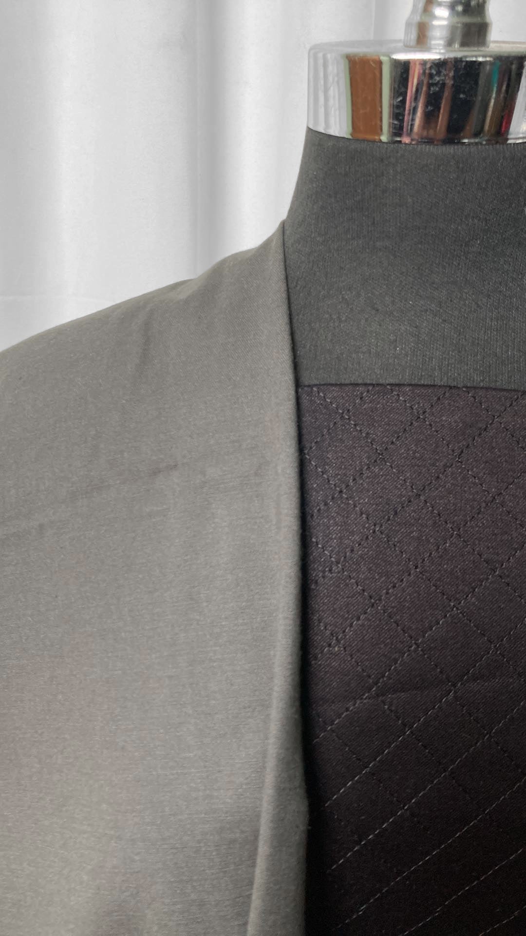 GREY/BLACK "QUILTED" BUNDLE : 1.5YD Grey Stretch Twill & 1.5YD "Quilted" Denim : A25146