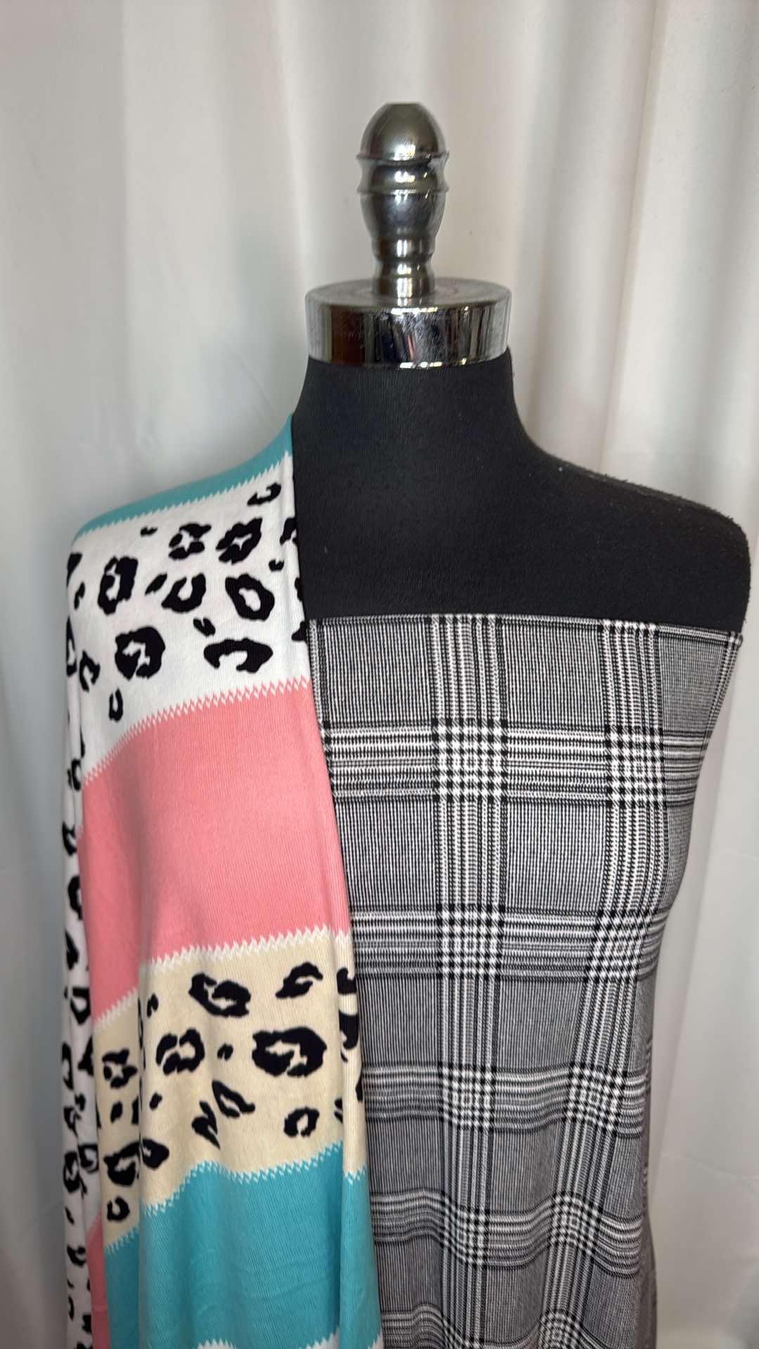 PLAID/LEOPARD STRIPE BUNDLE : 2YD Plaid DBP & 2YD Leopard Stripe Oakley SK : A26736