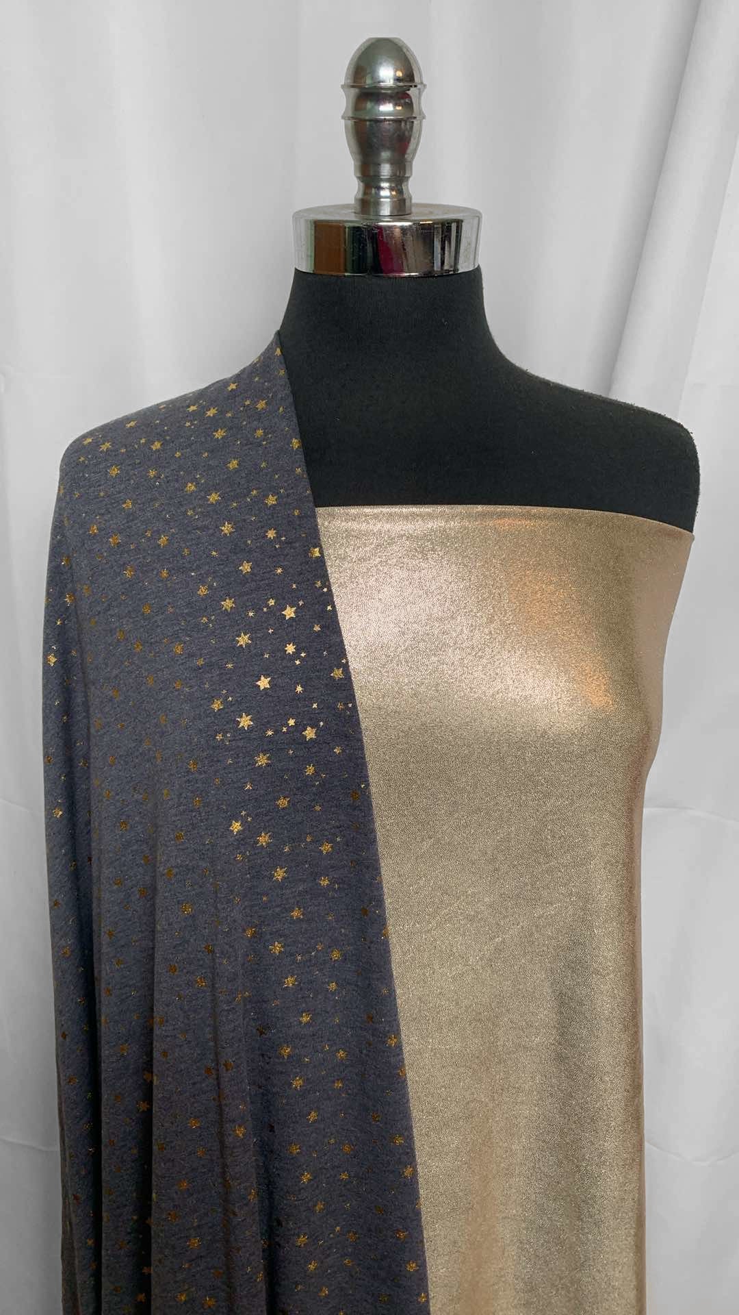 GOLD SHIMMER/FOIL STARS BUNDLE : 2YD Foil Stars FT & 2YD Gold Shimmer Foil Yoga PF : A25945