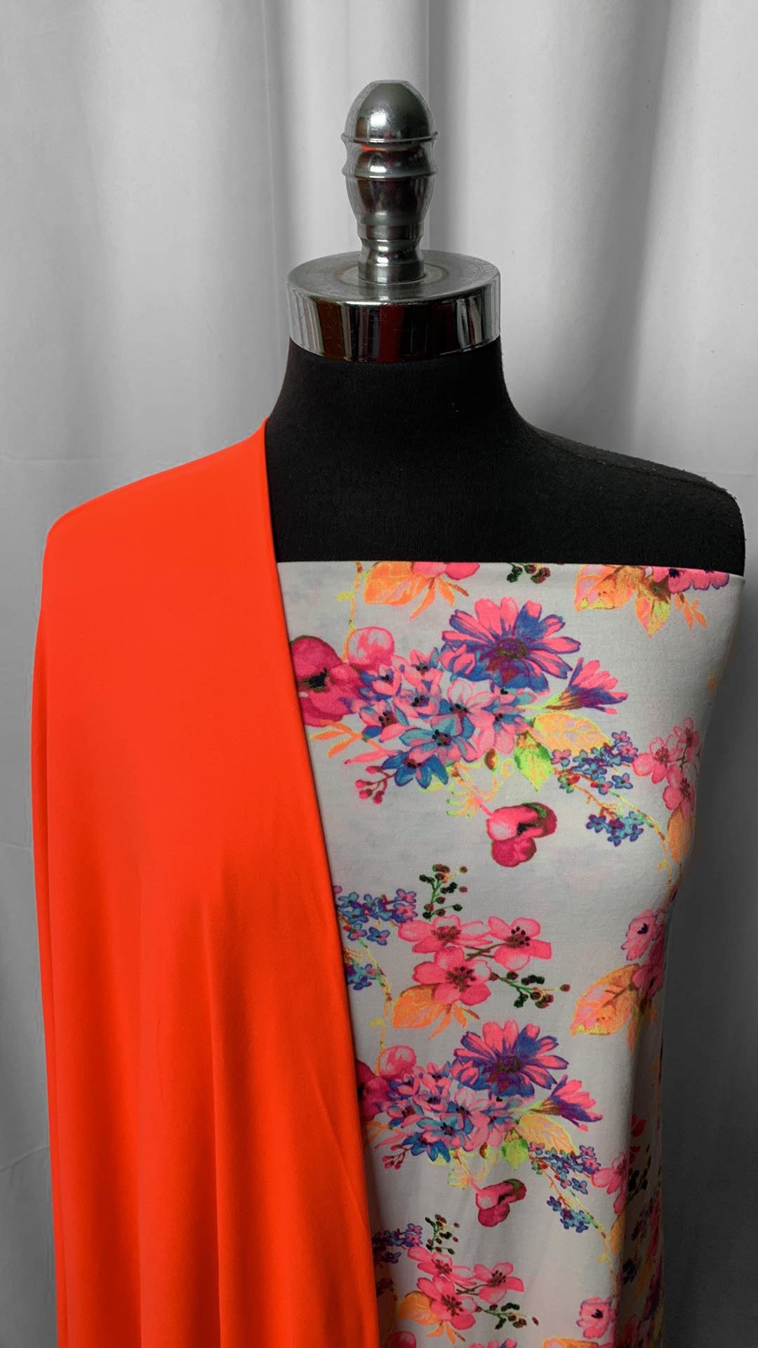 NEON/BRIGHT FLORAL BUNDLE : 2YD Bright Floral Spun Poly & 2YD Neon DBP : A25049