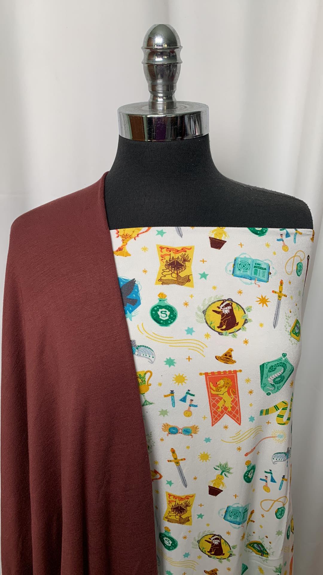 BRAVE WIZARD BUNDLE : 2YD Wizard Symbols Modal/Spandex & 1+YD Solid R/S : A2465