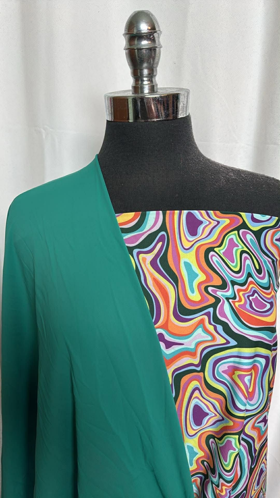 GREEN/OIL SLICK BUNDLE : 1.5YD Oil Slick N/S (46" Wide) & 1YD Green N/S : A29947
