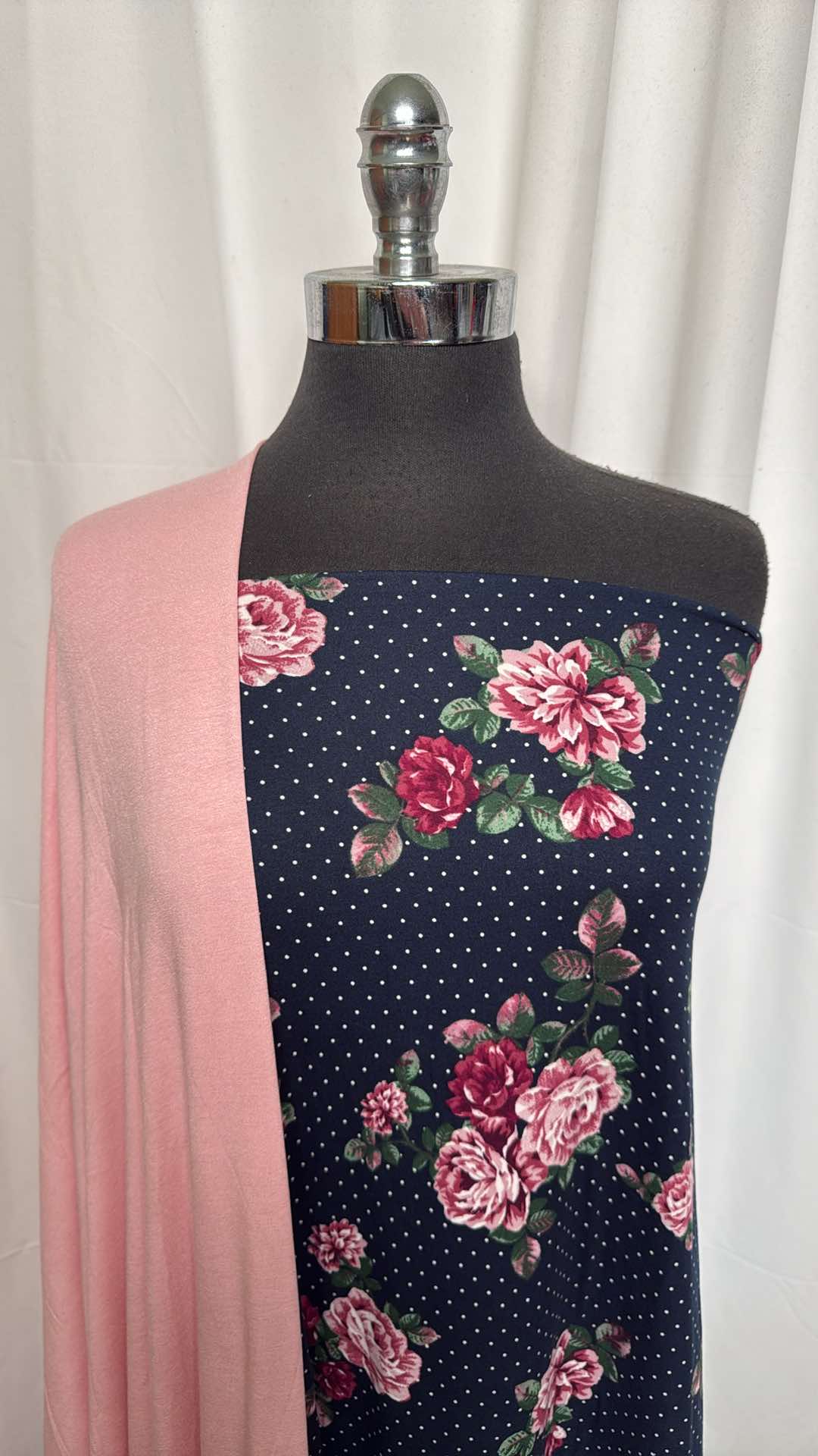 PINK/FLORAL DOT BUNDLE : 2YD Pink R/S & 2YD Floral/Dot DBP : A26464