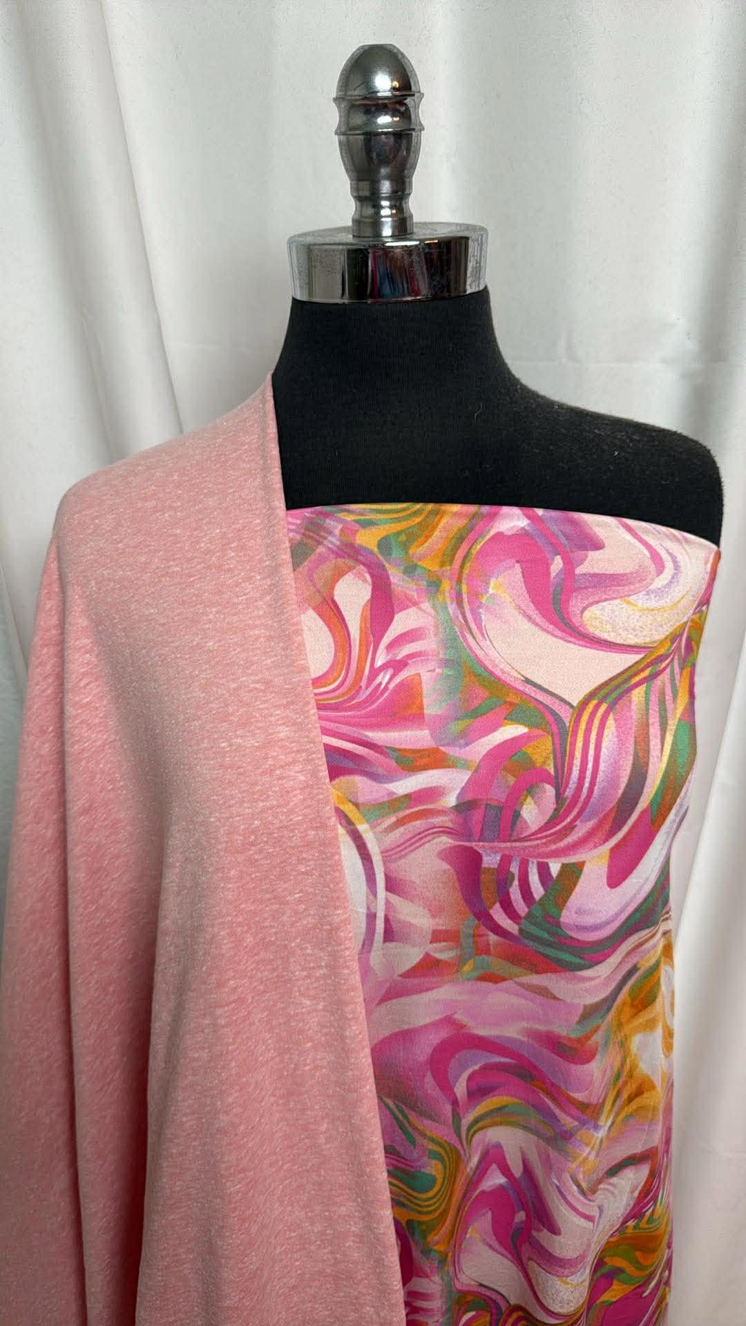 PINK TRIBLEND/SWIRL BUNDLE : 1YD Swirl Venezia & 2YD Pink Triblend FT : A30260