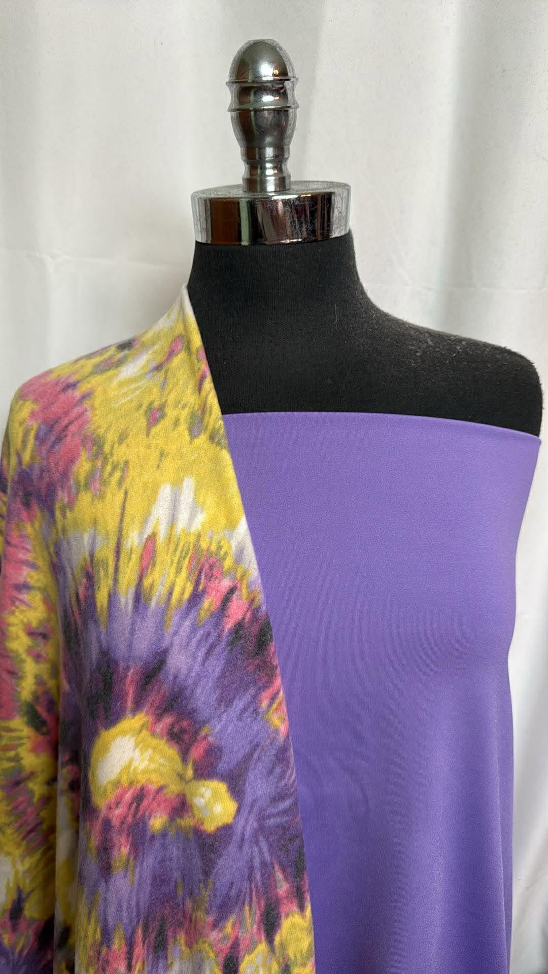 LILAC/TIE DYE BUNDLE : 2YD Lilac Yoga PF & 2YD Tie Dye Brushed Hacci SK : A30020