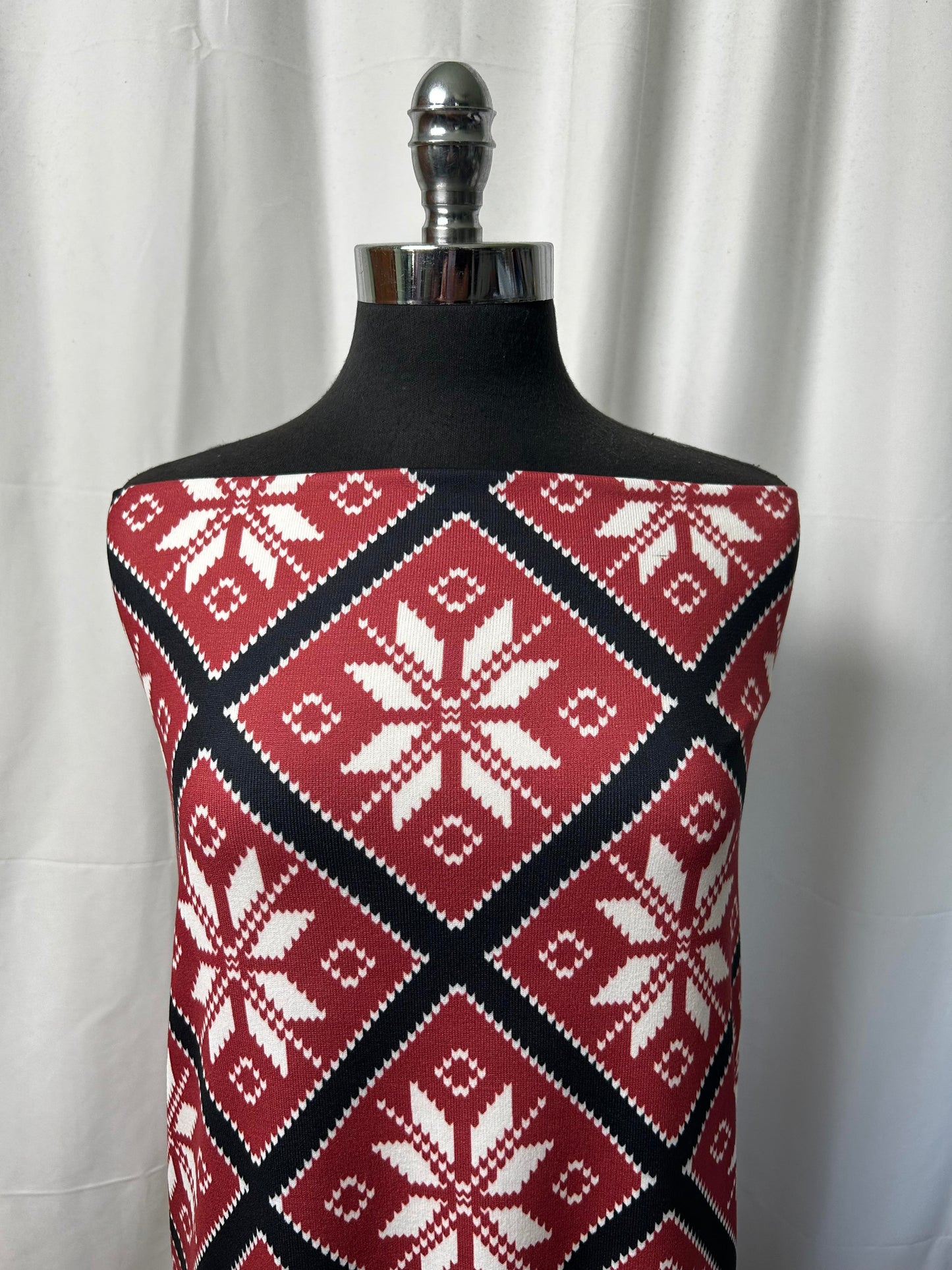 Snowflake Squares - Oakley Sweater Knit - 2 Yard Cut