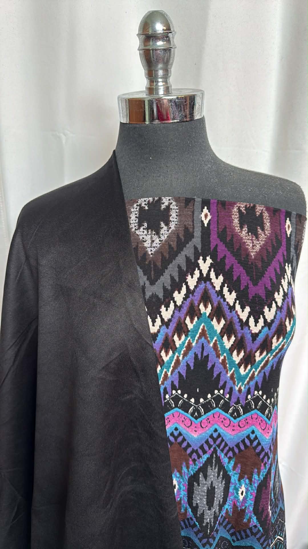 GEO/BLACK SUEDE BUNDLE : 3YD Geo Bulgari & 2YD Black Suede Scuba : A29724