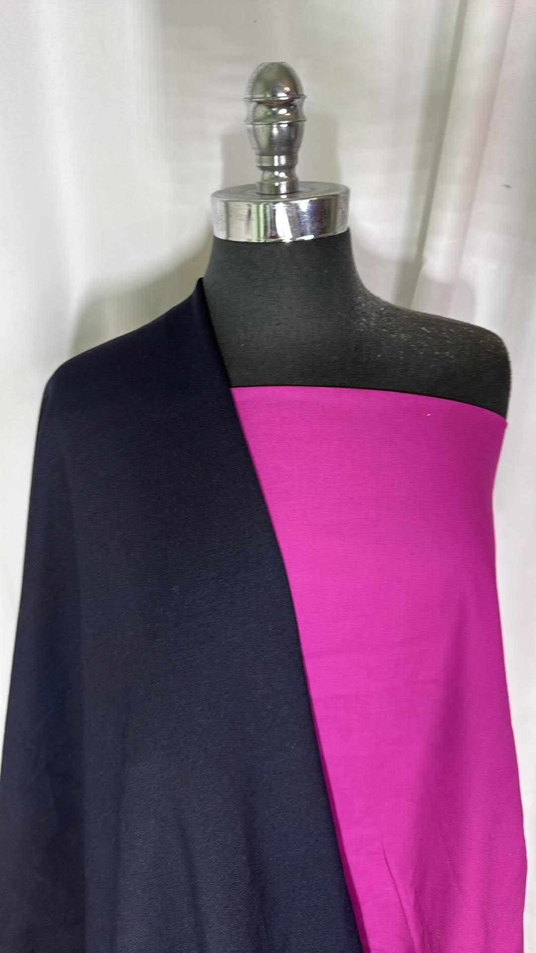 MAGENTA/INDIGO DENIM BUNDLE : 2YD Magenta Stretch Twill & 1YD Indigo Stretch Denim (May be overdyed) : A31132