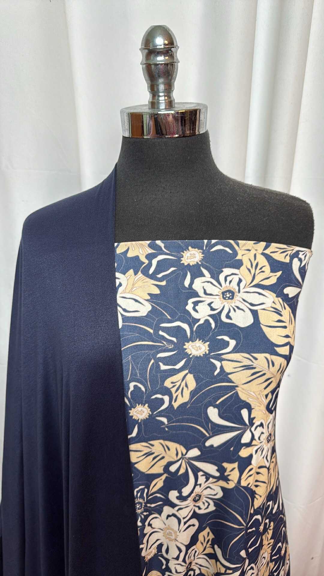 NAVY FLORAL BUNDLE : 2YD Navy Floral ITY & 2YD Navy DBP : A27496