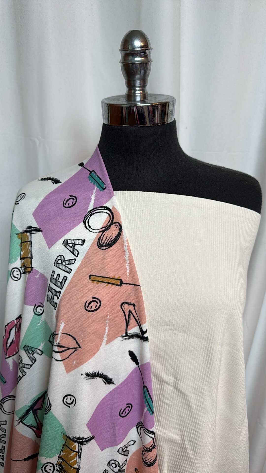 IVORY/HERA BUNDLE : 2YD Ivory Heavy C/S Rib & 3YD Hera PRS FT : A28582