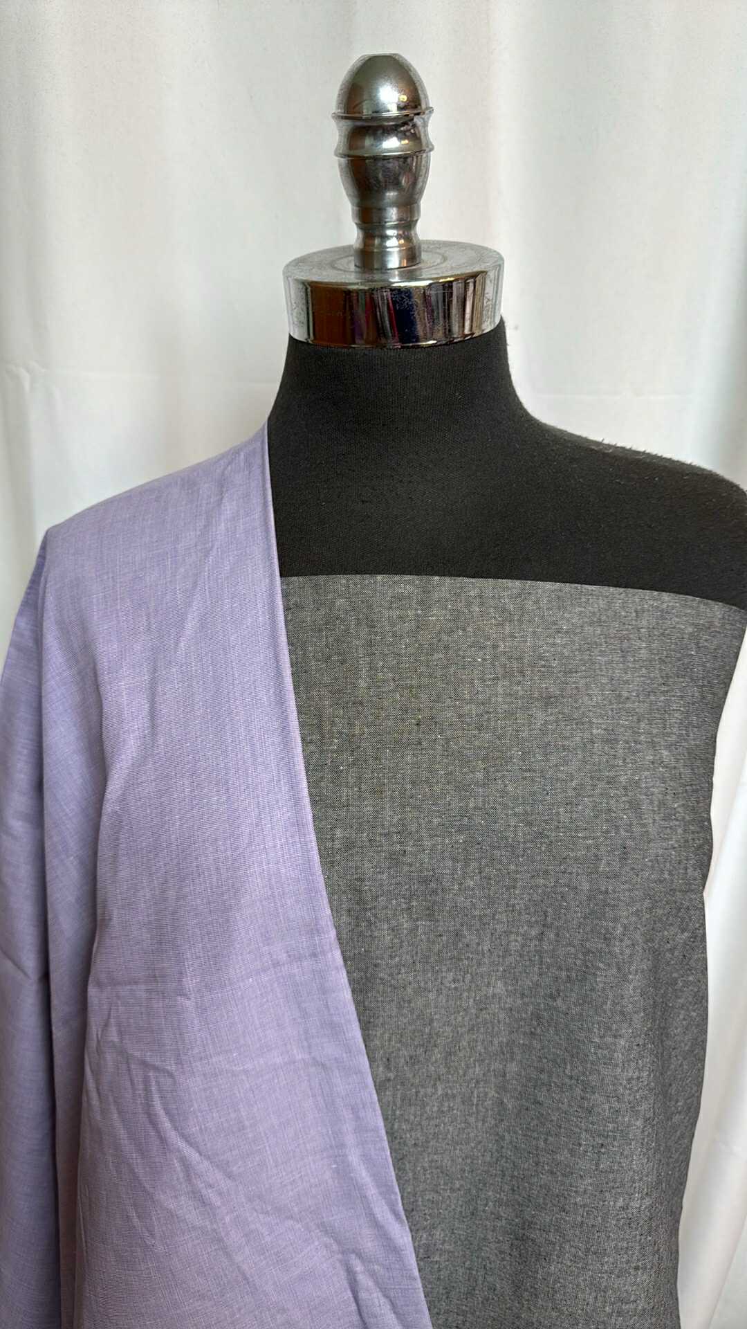 CHAMBRAY BUNDLE : 2YD Black Chambray & 2YD Lilac Chambray : A28547