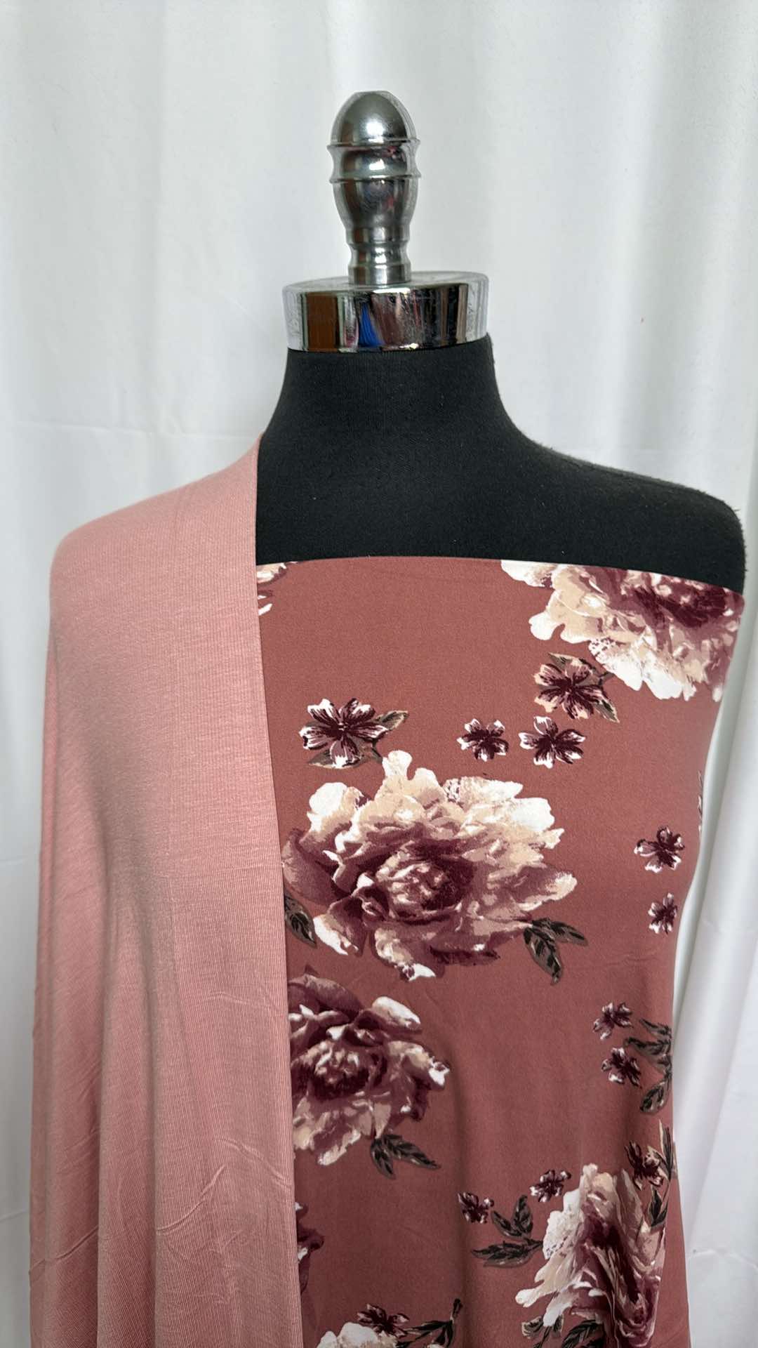 PINK/MARSALA FLORAL BUNDLE : 2YD Marsala Floral DBP & 2YD Pink R/S : A27394