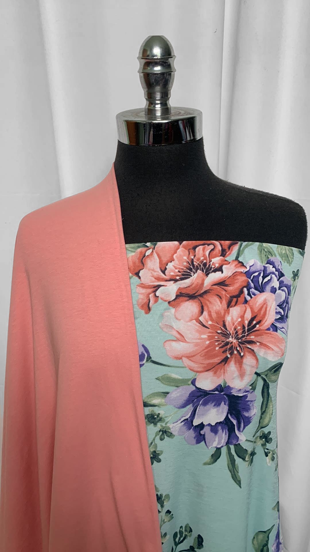 BLUSH/MINT FLORAL BUNDLE : 3YD Mint Floral Bulgari & 2YD Blush C/S : A25503