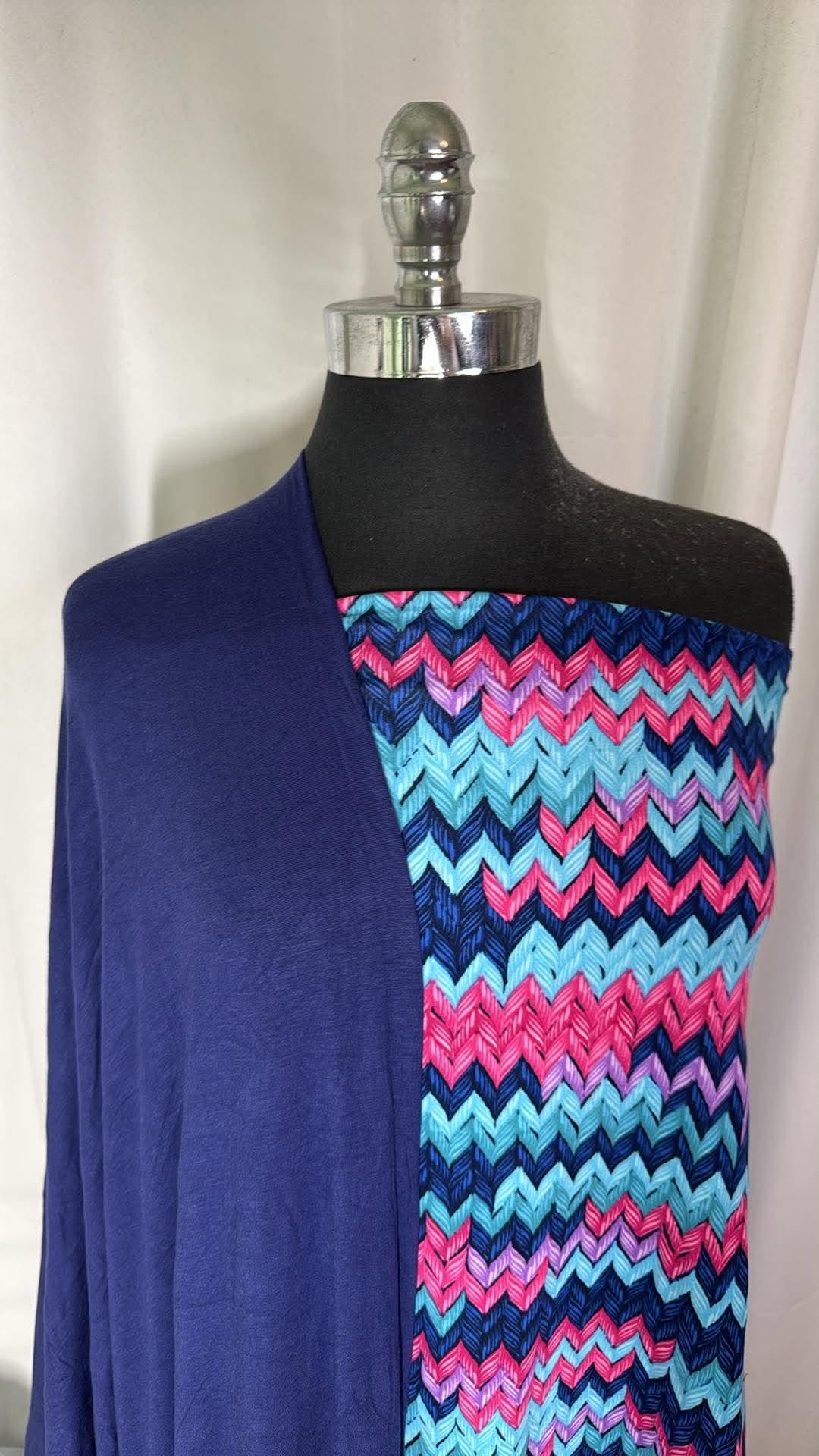 NAVY/CHEVRON BUNDLE : 2YD Chevron DBP & 2YD Navy R/S : A31133