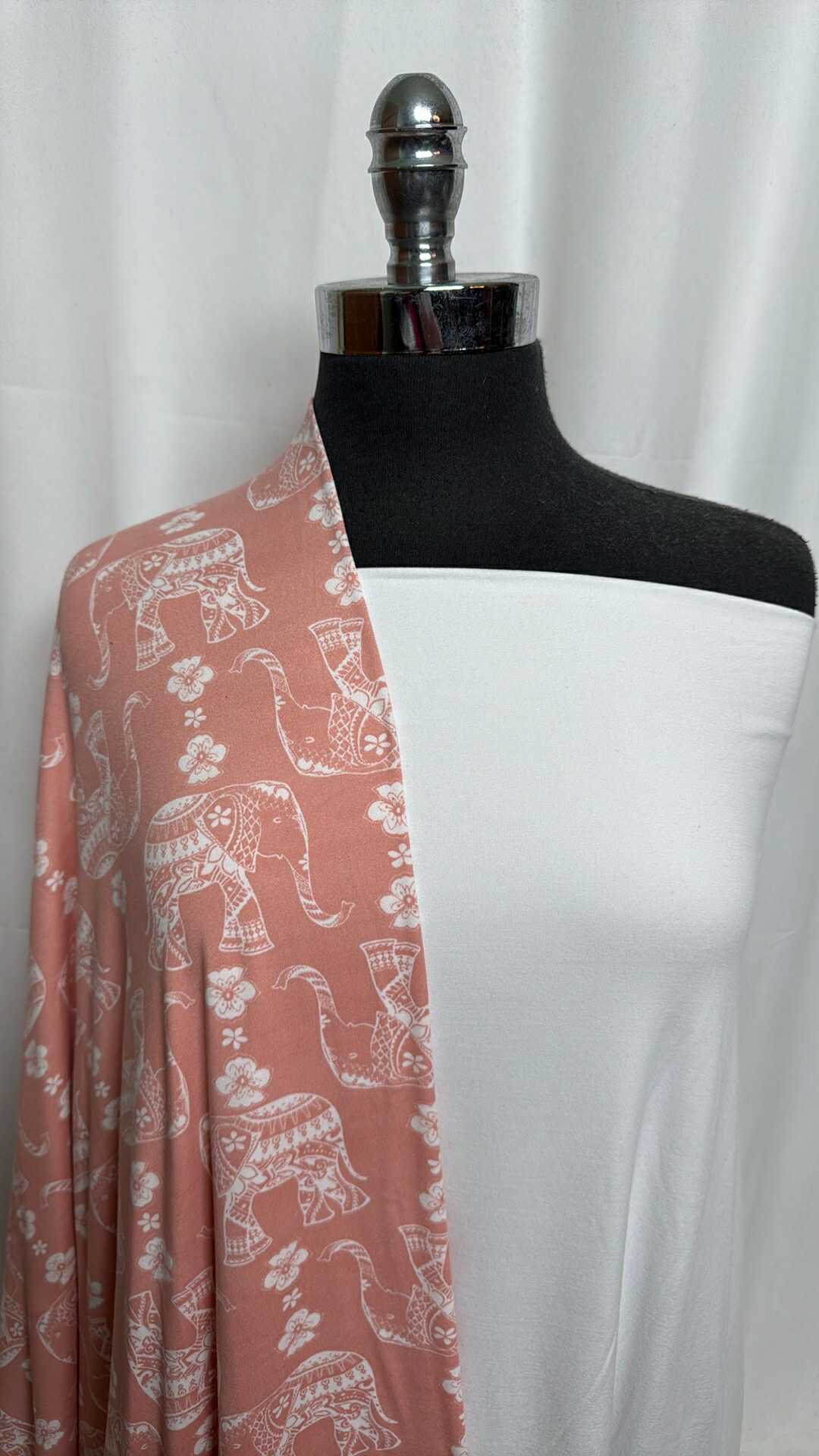 WHITE/BLUSH ELEPHANTS BUNDLE : 2YD White DBP & 2YD Blush Elephants DBP : A29167