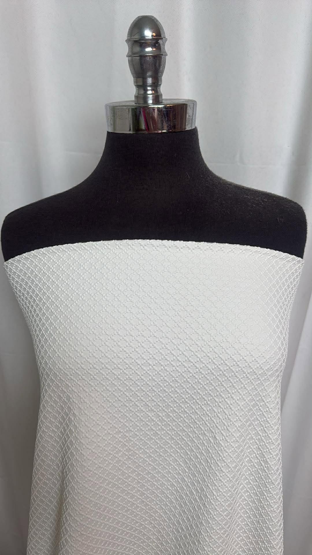 Ivory - Jacquard Nylon/Spandex Swim (50" Wide) - 2 Yard Cut