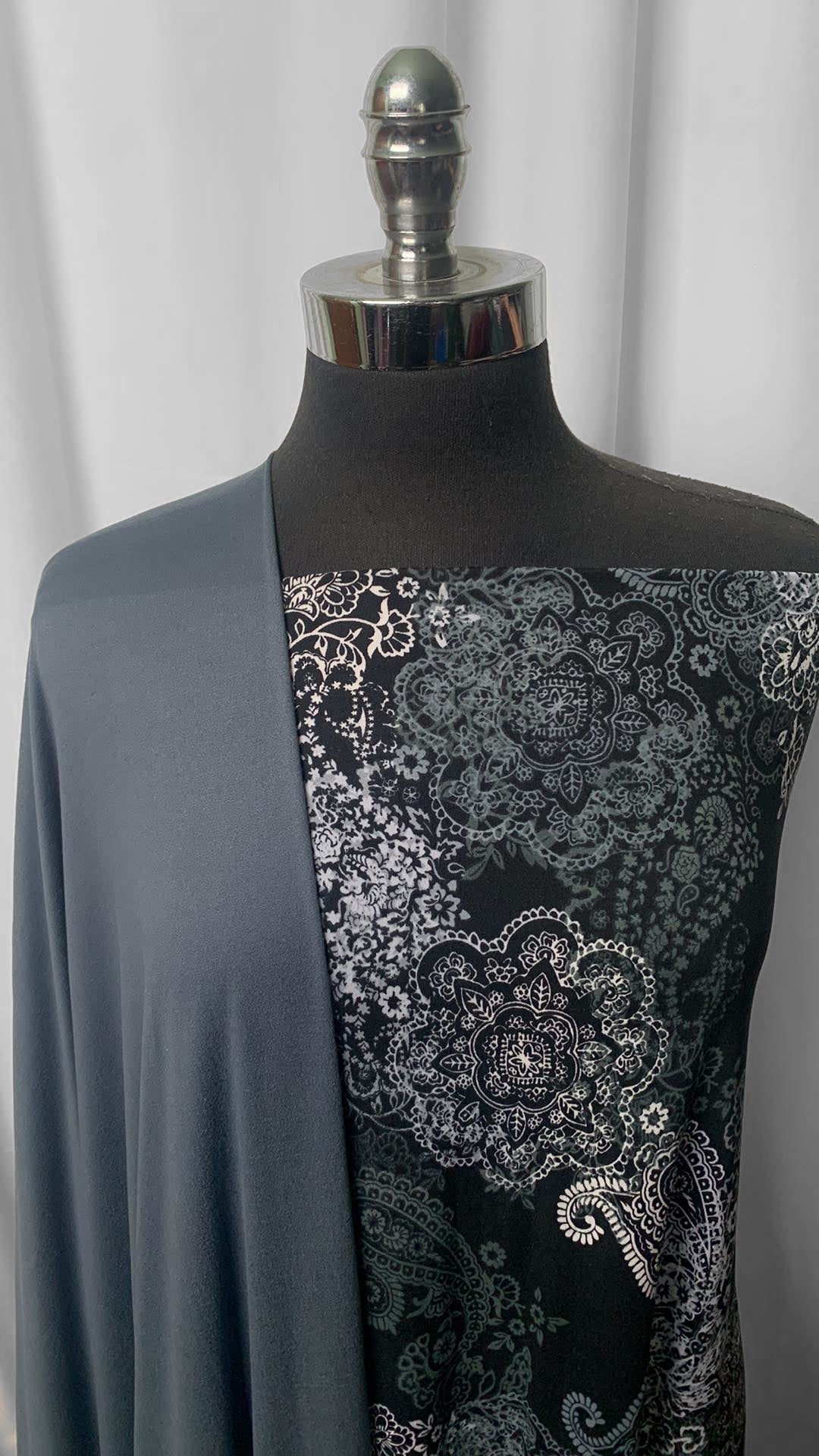 CHARCOAL/PAISLEY BUNDLE : 2YD Paisley DBP & 2YD Charcoal DBP : A24999