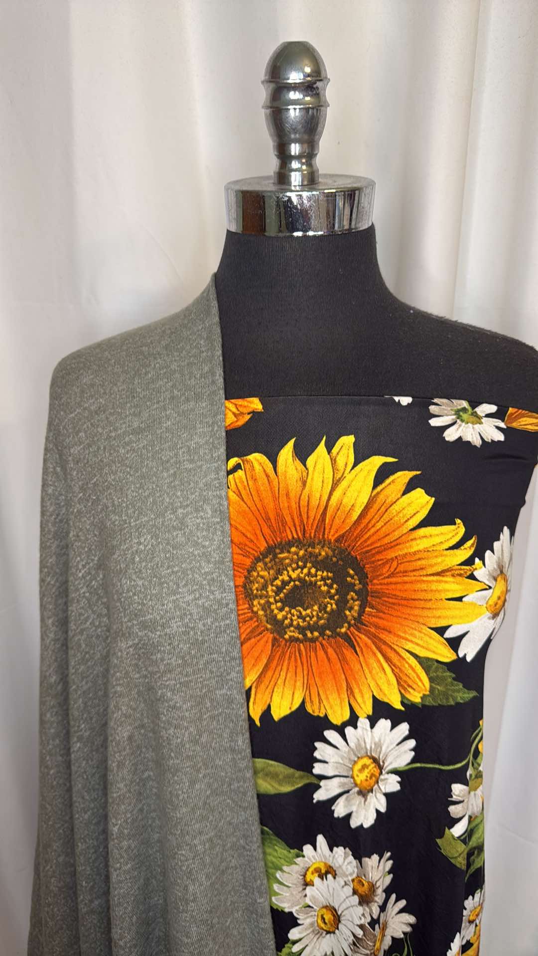 SUNFLOWER BUNDLE : 2YD Brushed Hacci SK & 1YD Sunflower Venezia : A26762