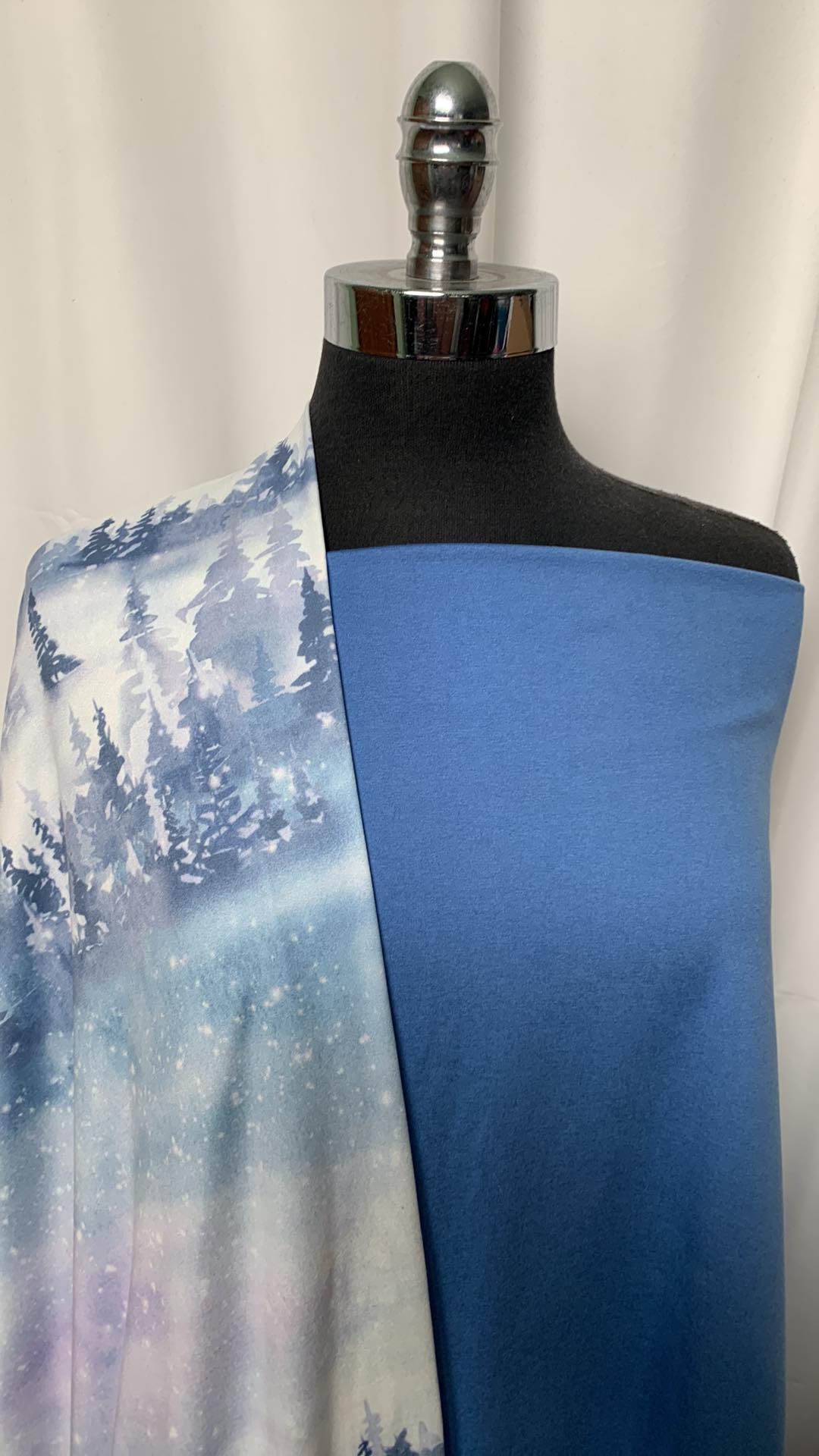 BLUE/WINTER HORIZON BUNDLE : 2YD Blue Peached PF & 3YD Winter Horizon DBP : A2144