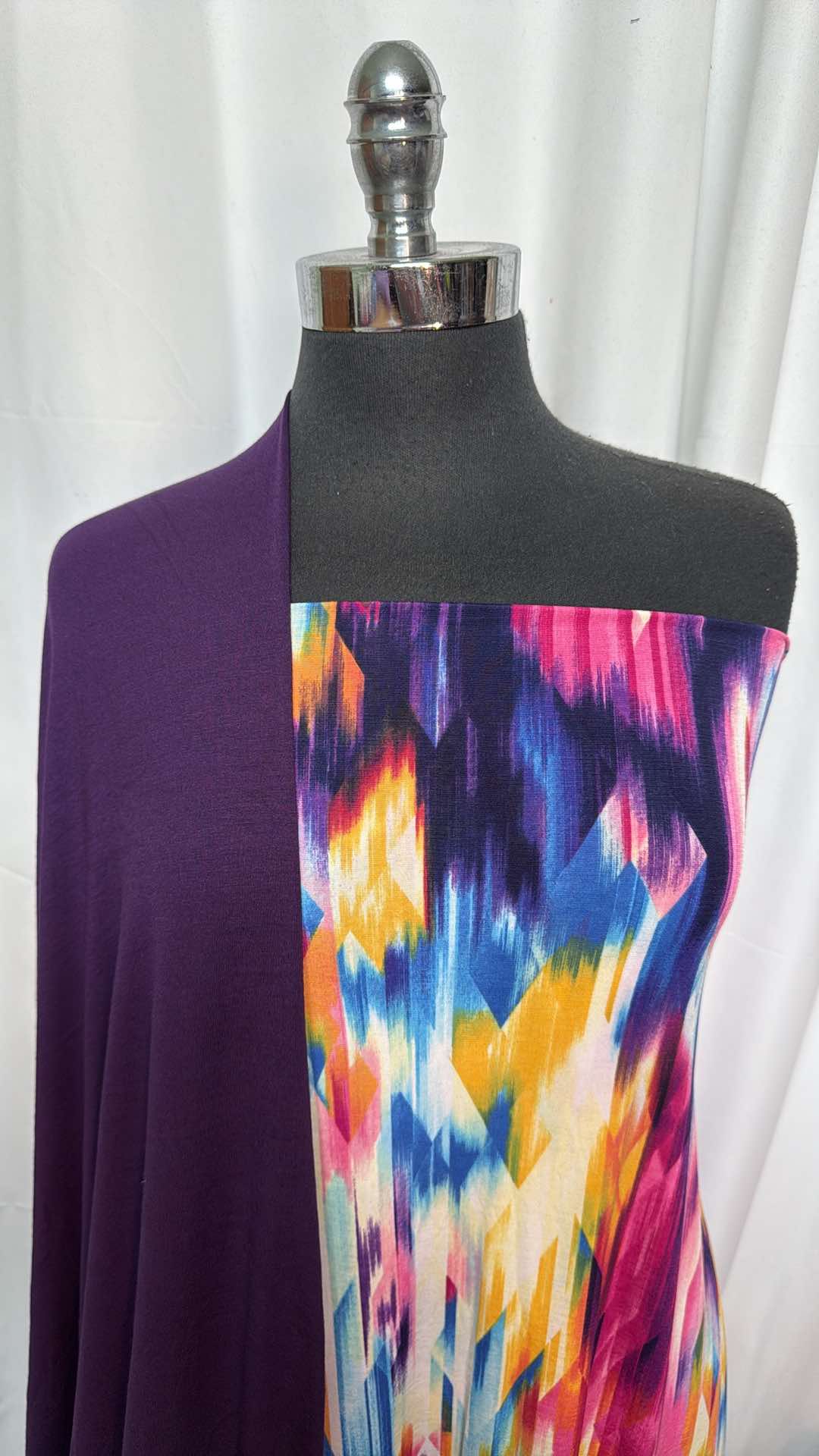 PURPLE/MULTI BUNDLE : 3YD Multi Geo Bulgari & 2YD Purple R/S : A27231
