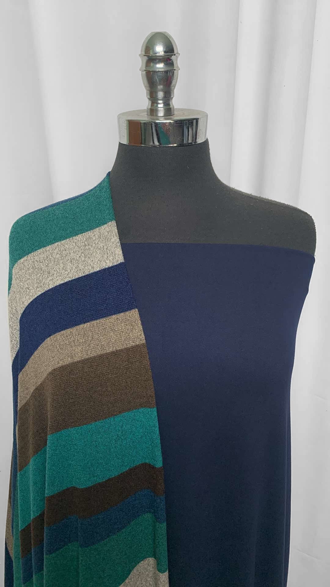 NAVY/STRIPE BUNDLE : 1+YD Navy DBP & 2YD Stripe Hacci SK : A25801