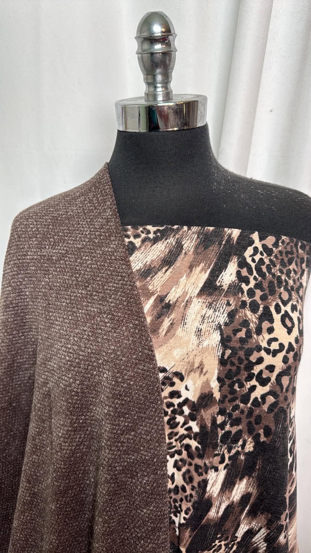 BROWN/ANIMAL BUNDLE : 3YD Brown Honeycomb SK & 2YD Animal Print PRS FT : A31077