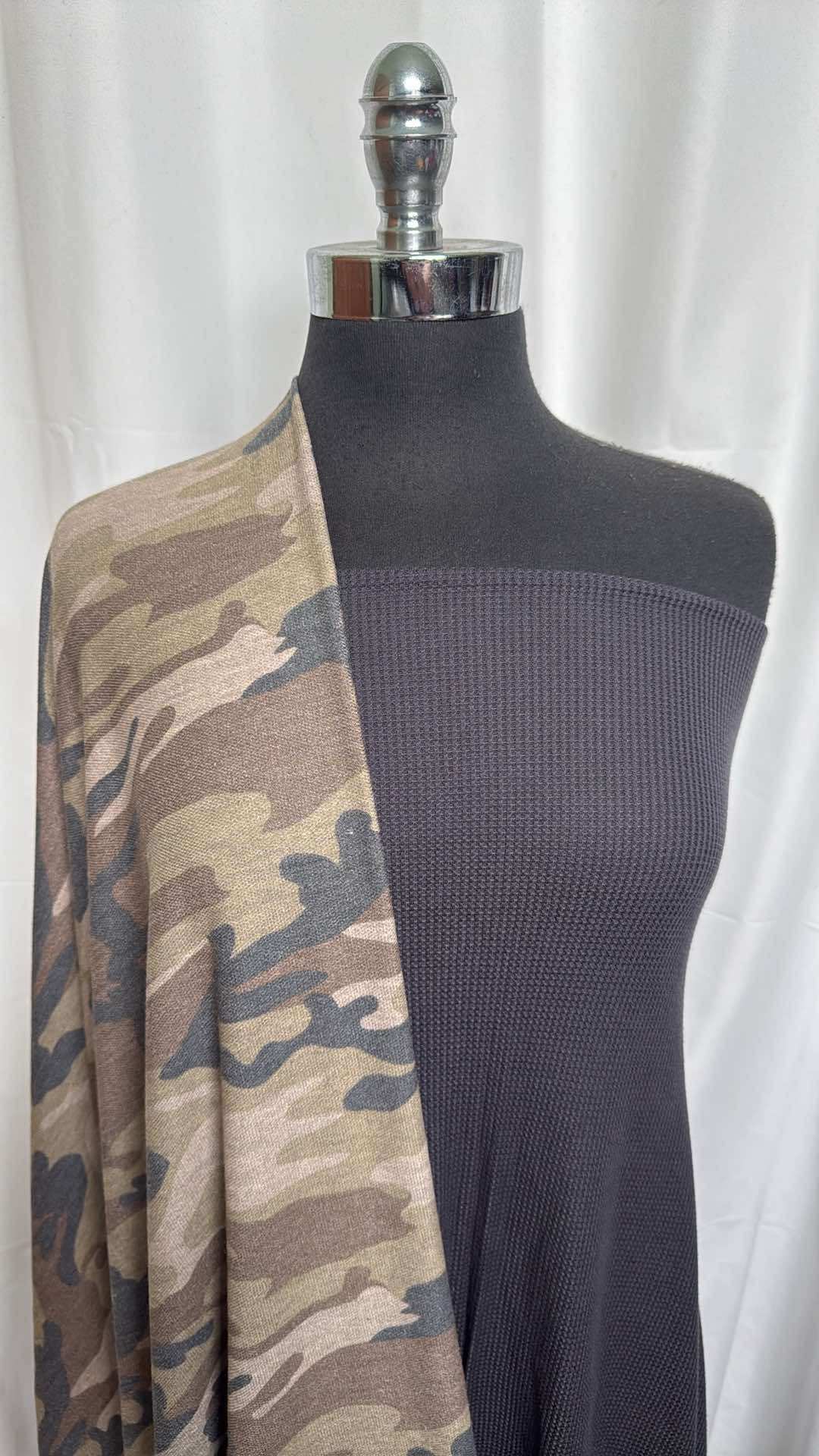 CHARCOAL/CAMO BUNDLE : 2YD Charcoal Modal Thermal & 1.5YD Camo RSL FT : A26061