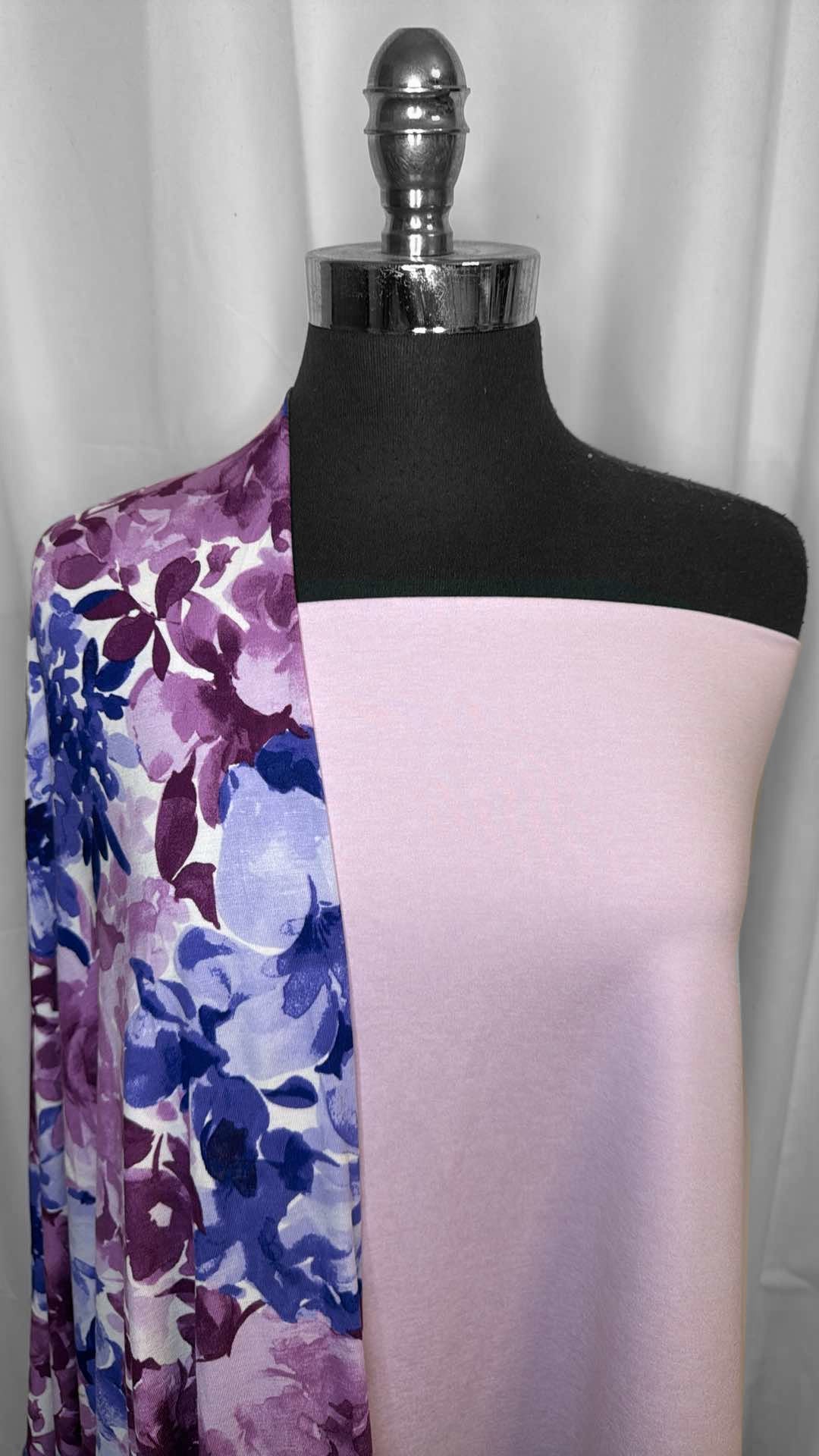 LILAC/PURPLE FLORAL BUNDLE : 2YD Orchid Ice/Lilac Snow Peached PF & 2YD Purple Floral Modal : A26678