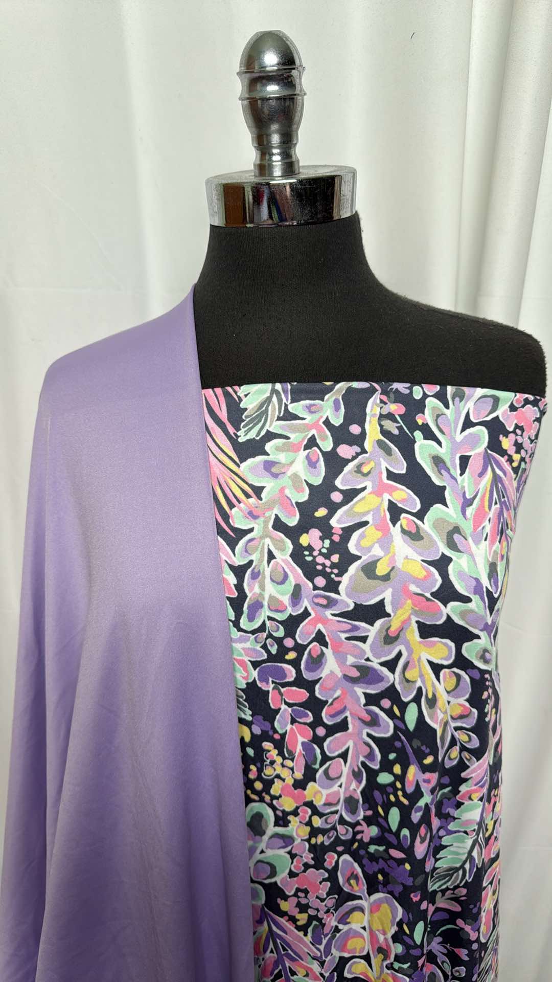 LILAC/LEAVES BUNDLE : 2YD Lilac Yoga PF & 2YD Leaves Venezia : A27262