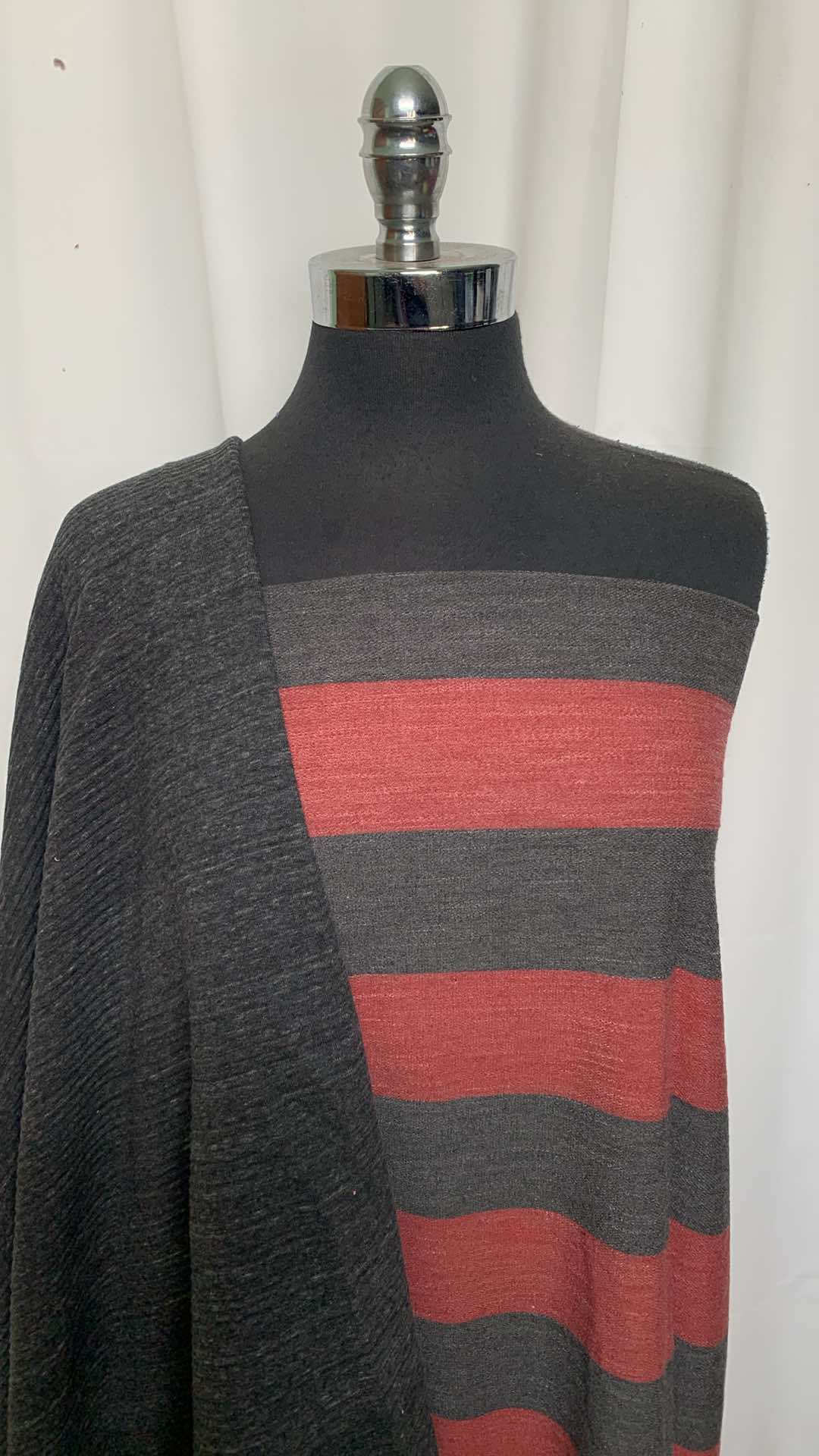 LINEAR/WIDE STRIPE BUNDLE : 1YD Charcoal Linear Quilted & 1YD Wide Stripe PRS FT : A25849