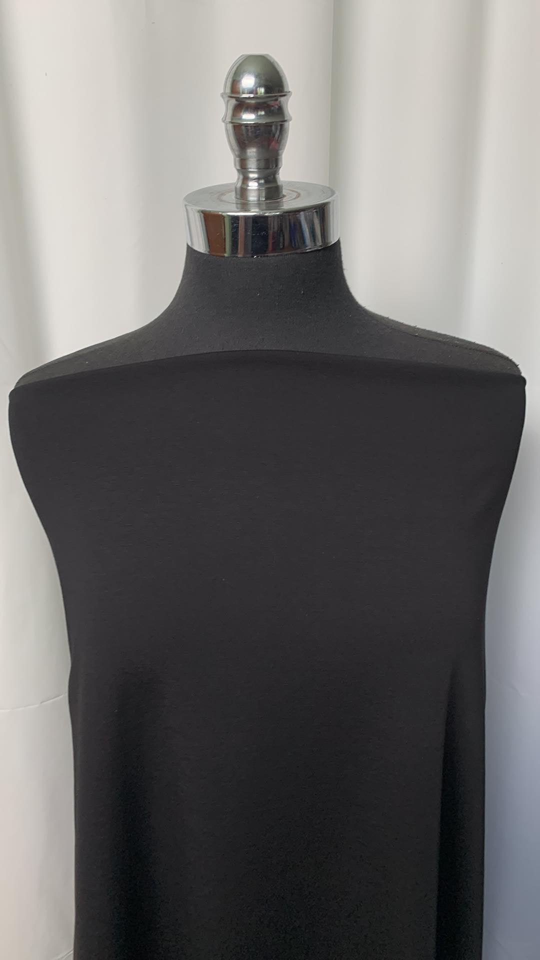 Black - Cotton Ponte - 3 Yard Cut