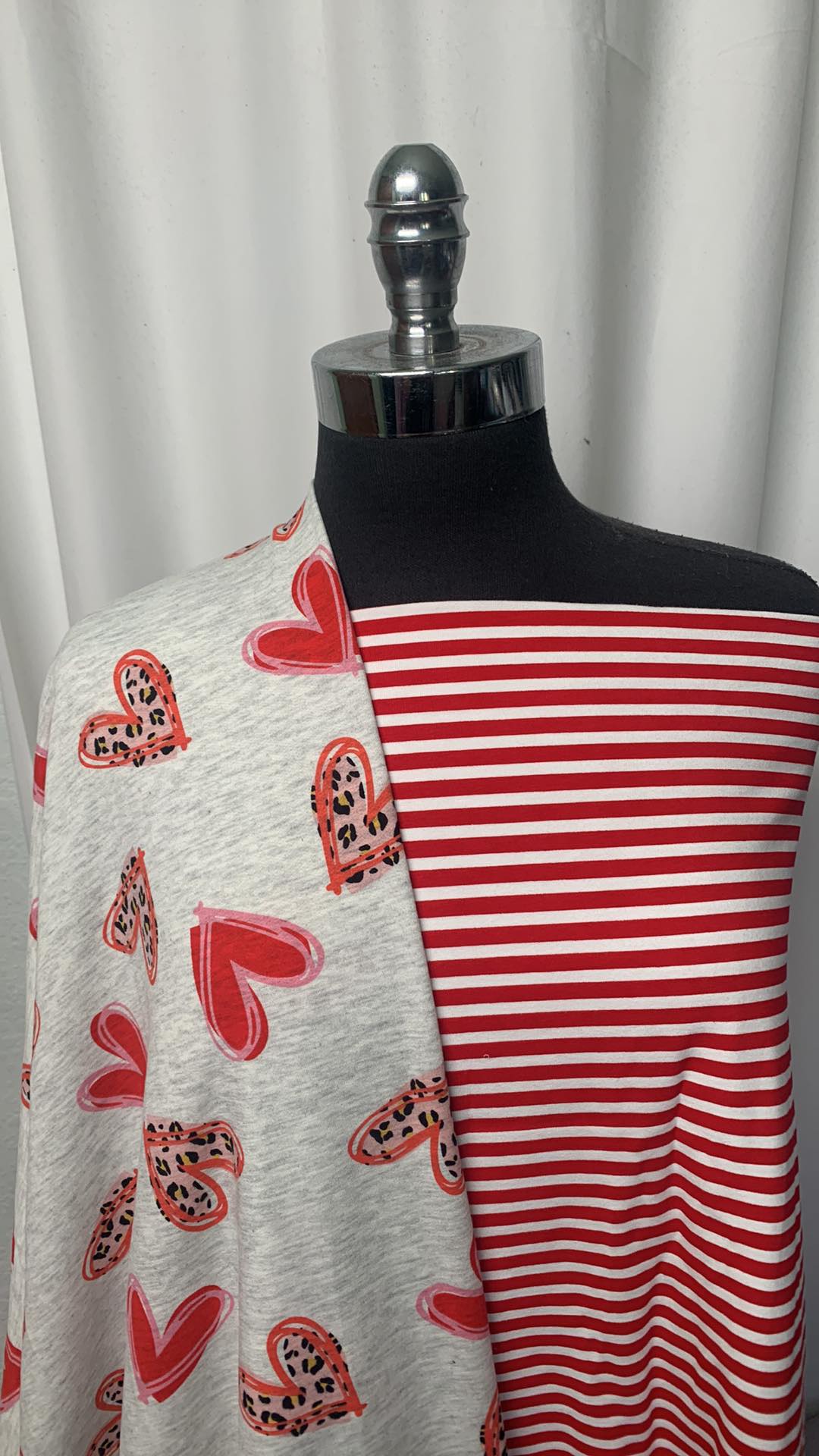 RED STRIPES/HEARTS BUNDLE : 2YD Red Stripes C/S & 2YD Leopard Hearts PRS FT : A1671