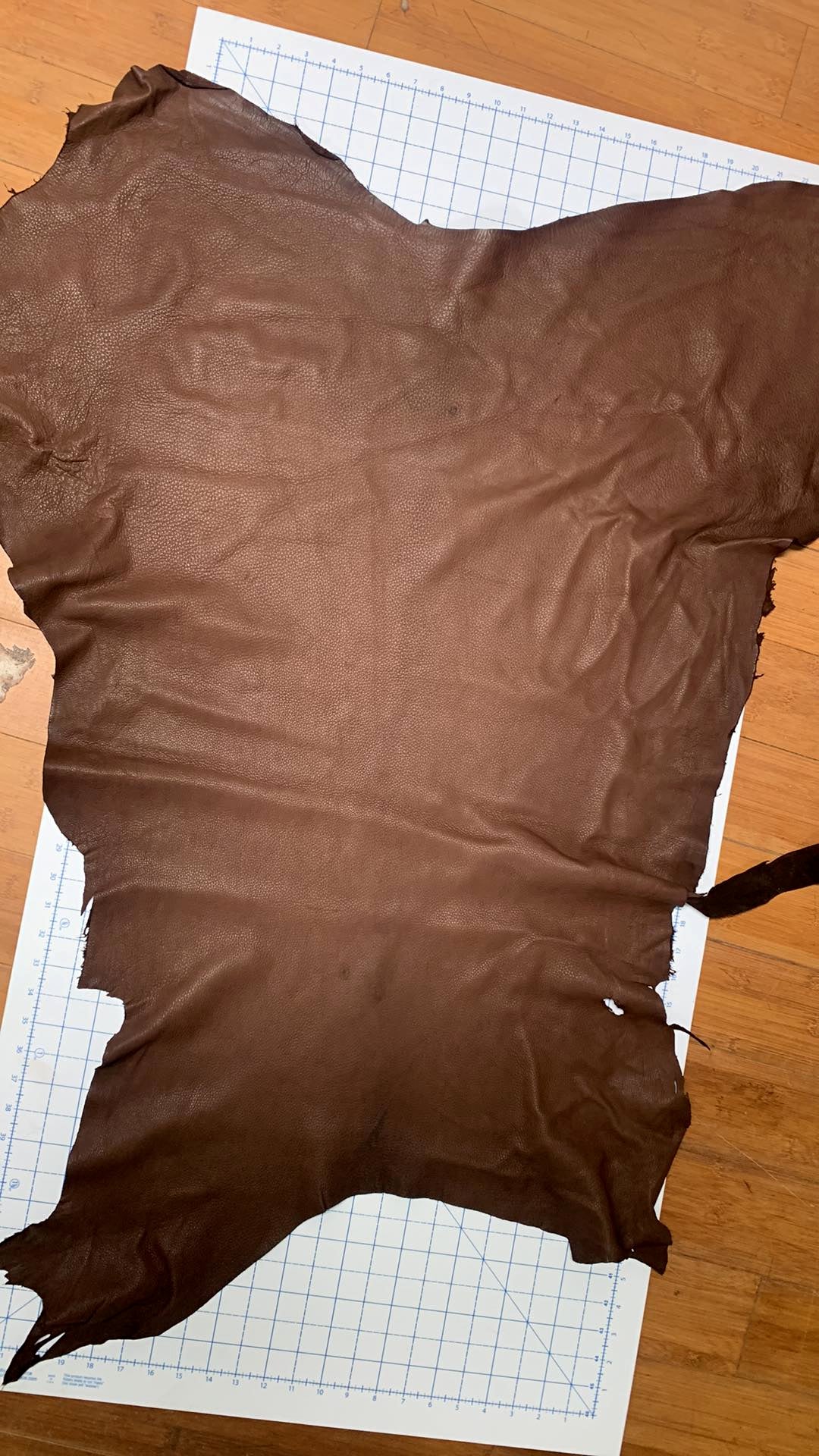 Medium Brown - Deer Skin Hide - Approx. 7-8 Sq. ft - L016