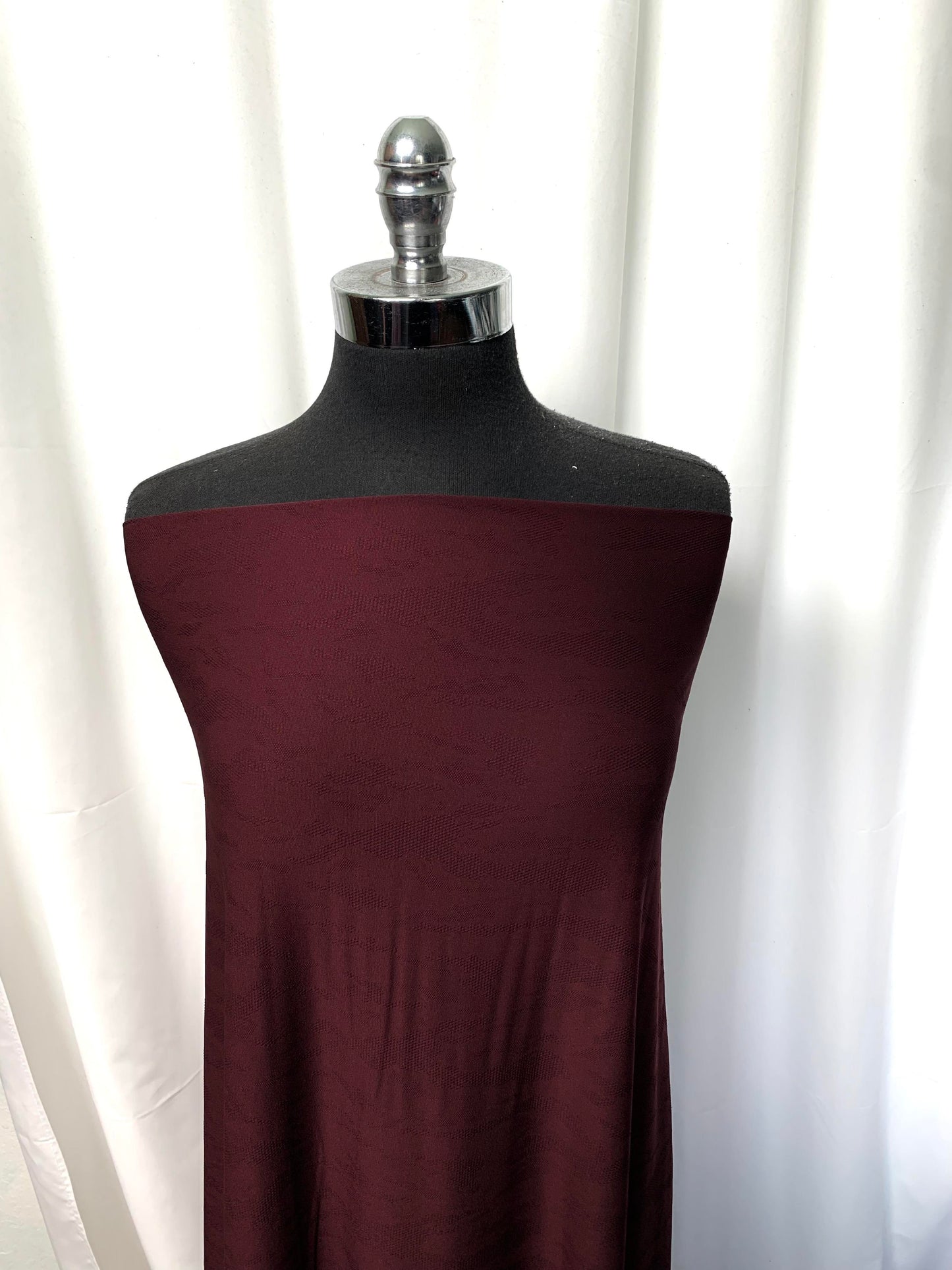 Solid Wine - Jacquard Featherweight Performance - 2 Yard Cut