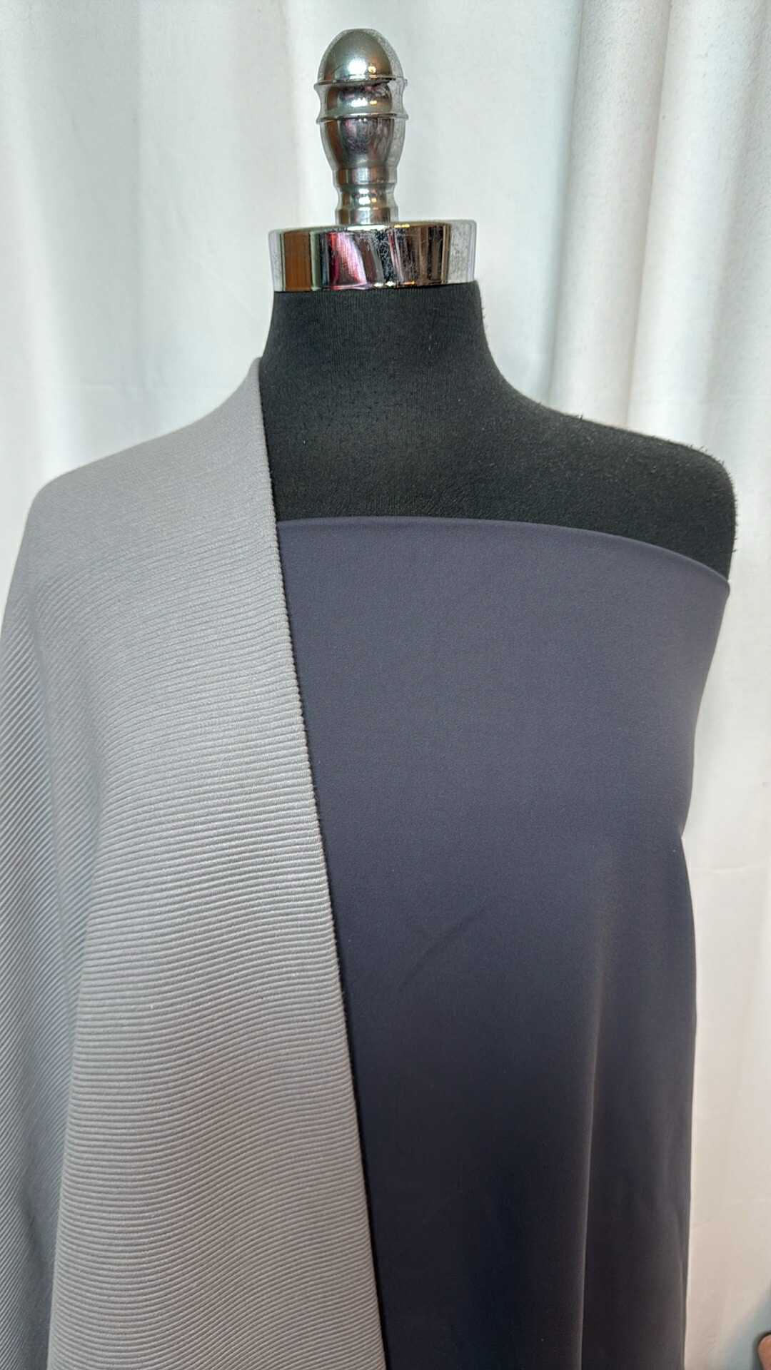 DOUBLE GREY BUNDLE : 2YD Grey Supplex & 1.5YD Grey Ottoman : A28809