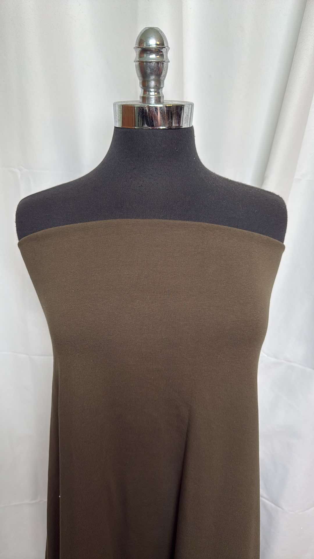 Olive - Cotton Spandex Rib Knit - 2 Yard Cut