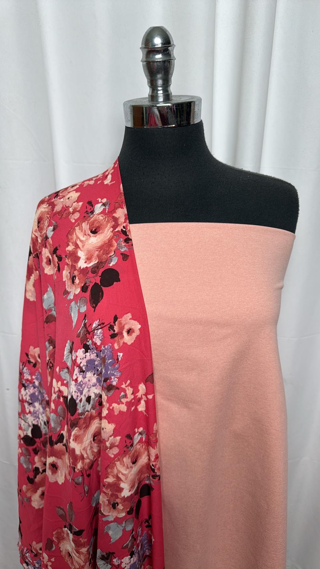 PEACH/PINK FLORAL BUNDLE : 1YD Pink Peached PF & 2YD Pink Floral PWD : A27063