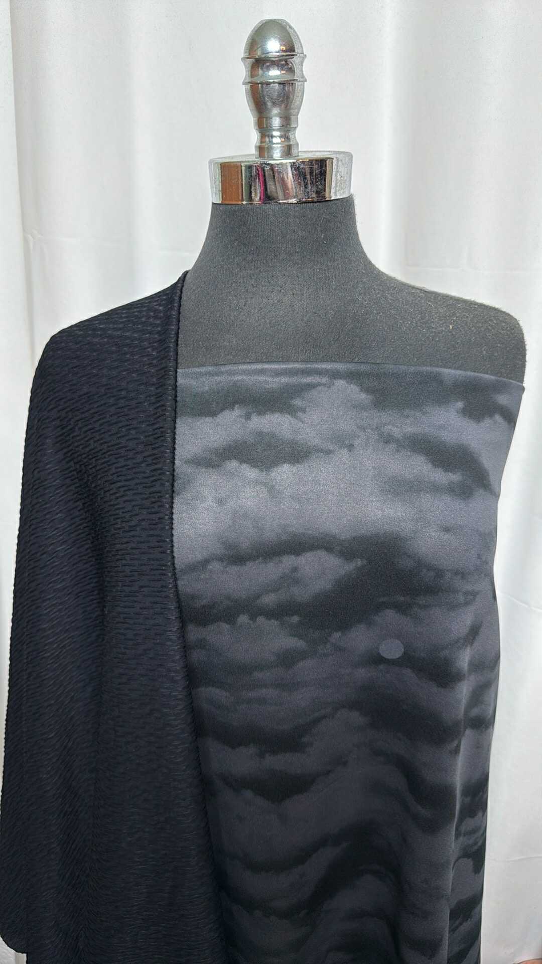 TEXTURED/CLOUDS BUNDLE : 2YD Clouds Yoga PF (Read Descr.) & 2YD Textured PF (42" Wide) : A29049