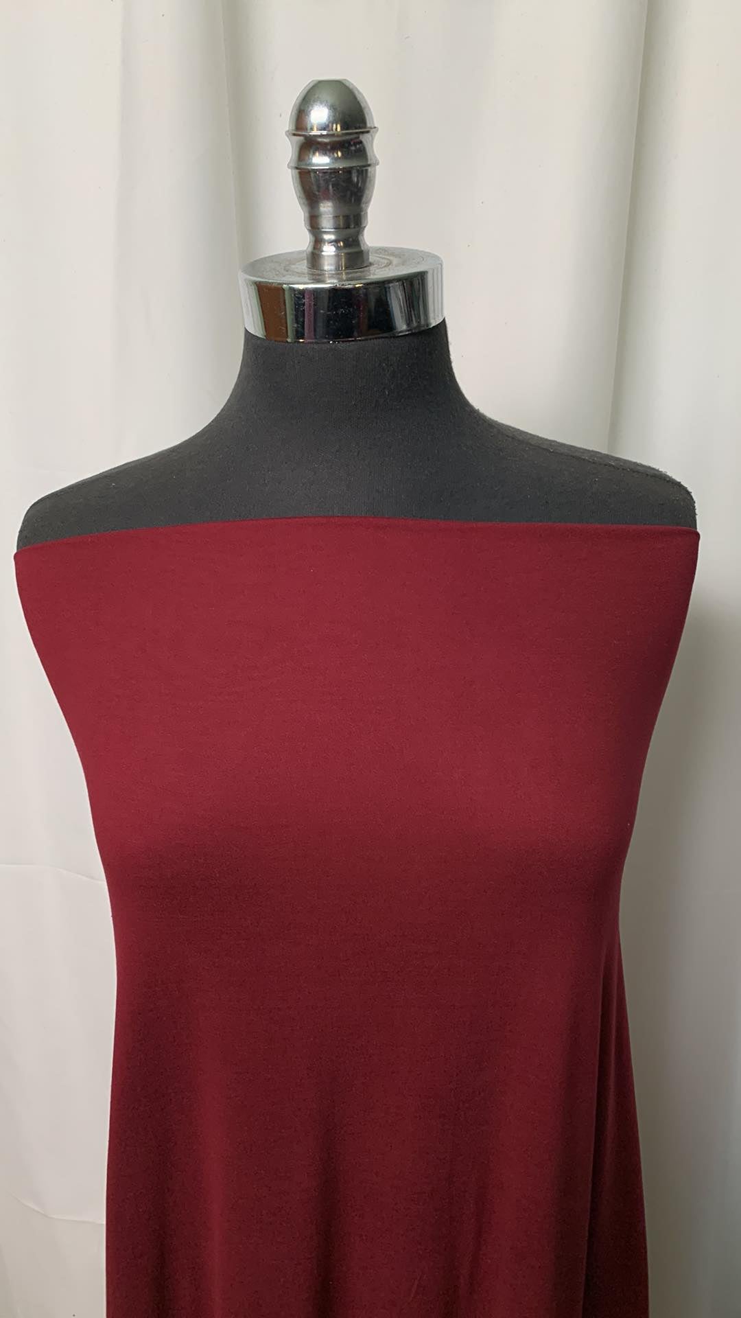 Solid Burgundy - Double Brushed Poly Spandex - By the Yard