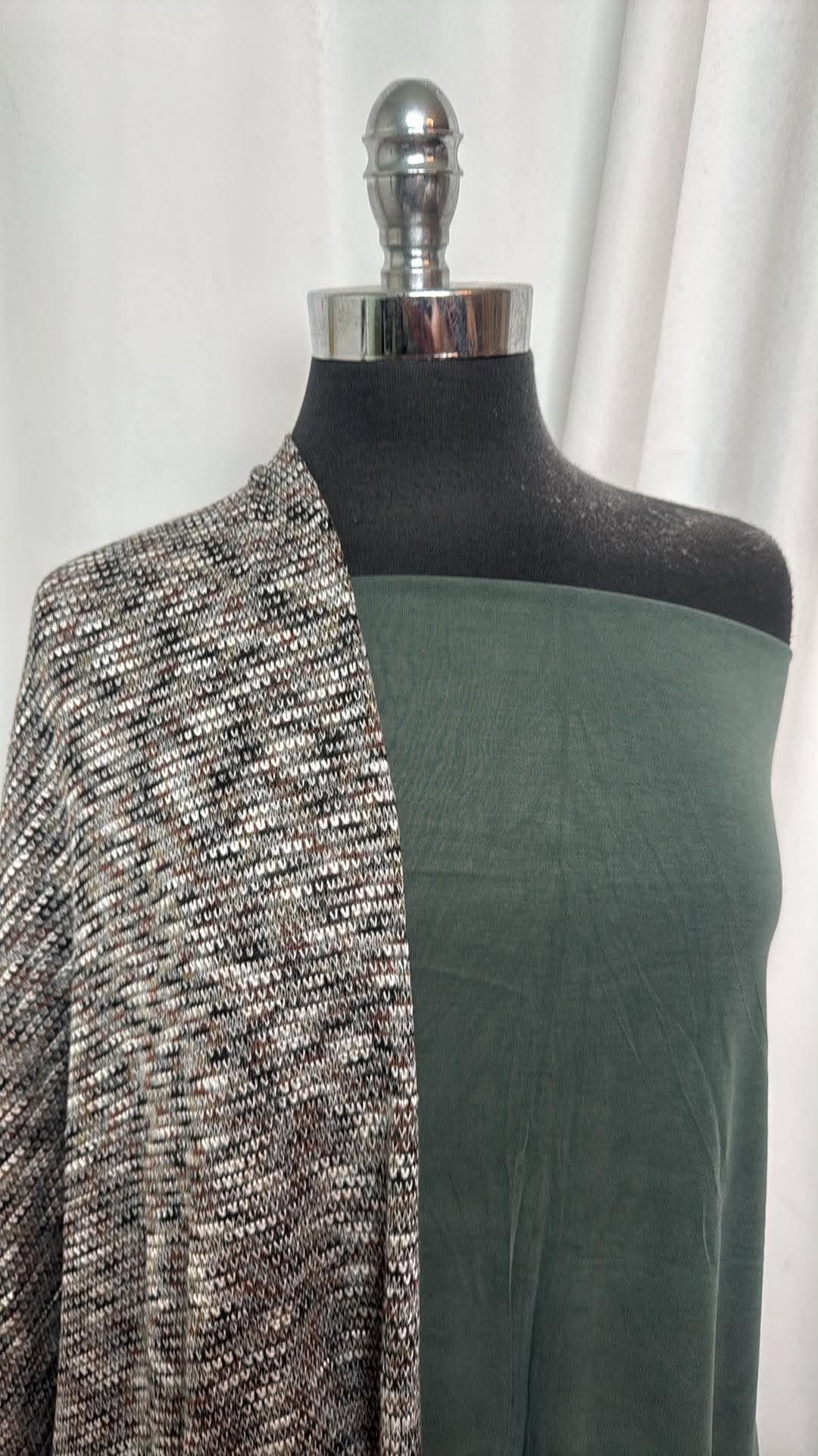 DARK SAGE/MULTI SWEATER BUNDLE : 2YD Dark Sage Cupro & 1.5YD Multi Light-Weight SK : A30839