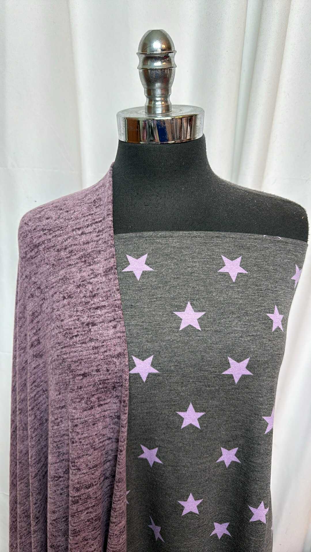 LAVENDER STAR BUNDLE : 2YD Lavender Star PRS FT & 2YD Brushed Hacci SK : A27776