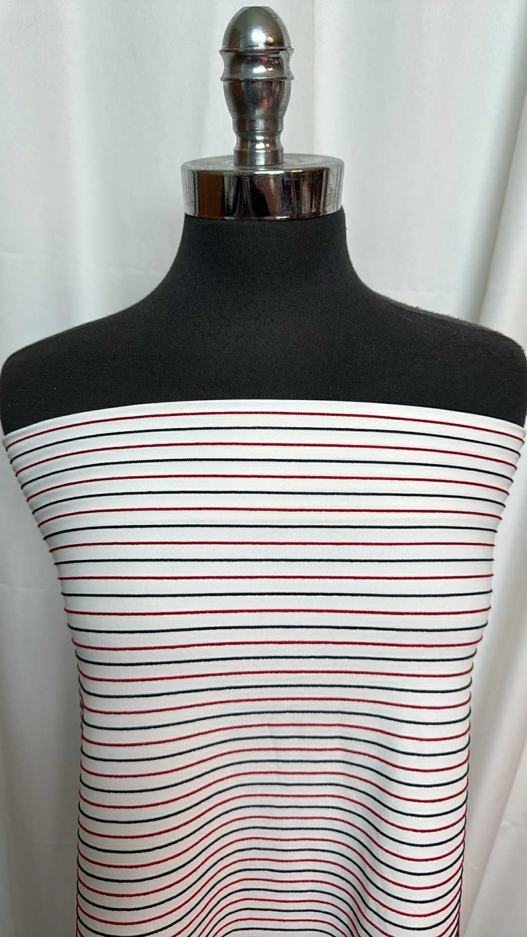 89 Raised Black/Red - Nylon/Spandex - 2 Yard Cut