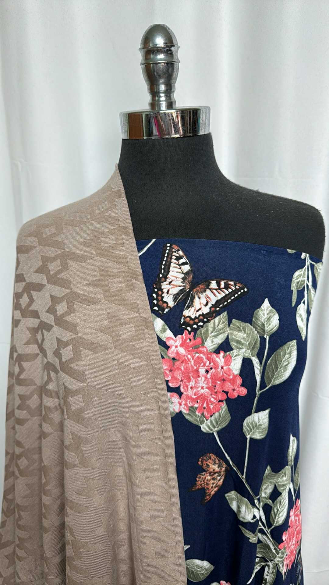 BUTTERFLY/HOUNDSTOOTH BUNDLE : 2YD Butterfly Venezia & 2YD Houndstooth SK : A29319