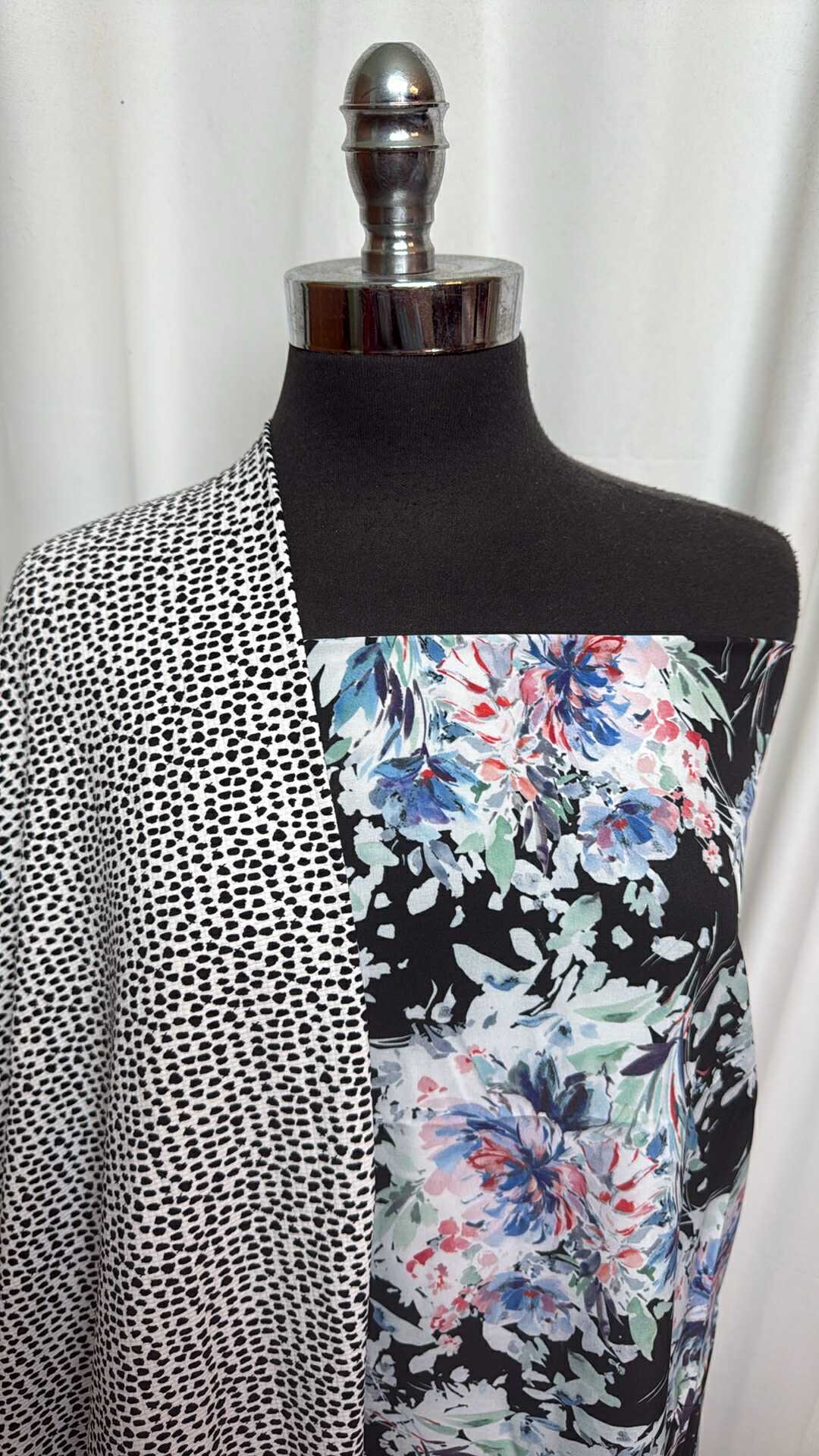 TEXTURED DOT/FLORAL BUNDLE : 1YD Floral Boardshort & 2YD Dot Textured N/S : A28135